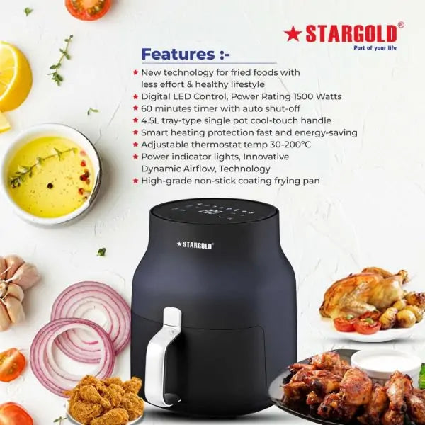 Stargold Air Fryer 4.5L 1500W SG-2226DC