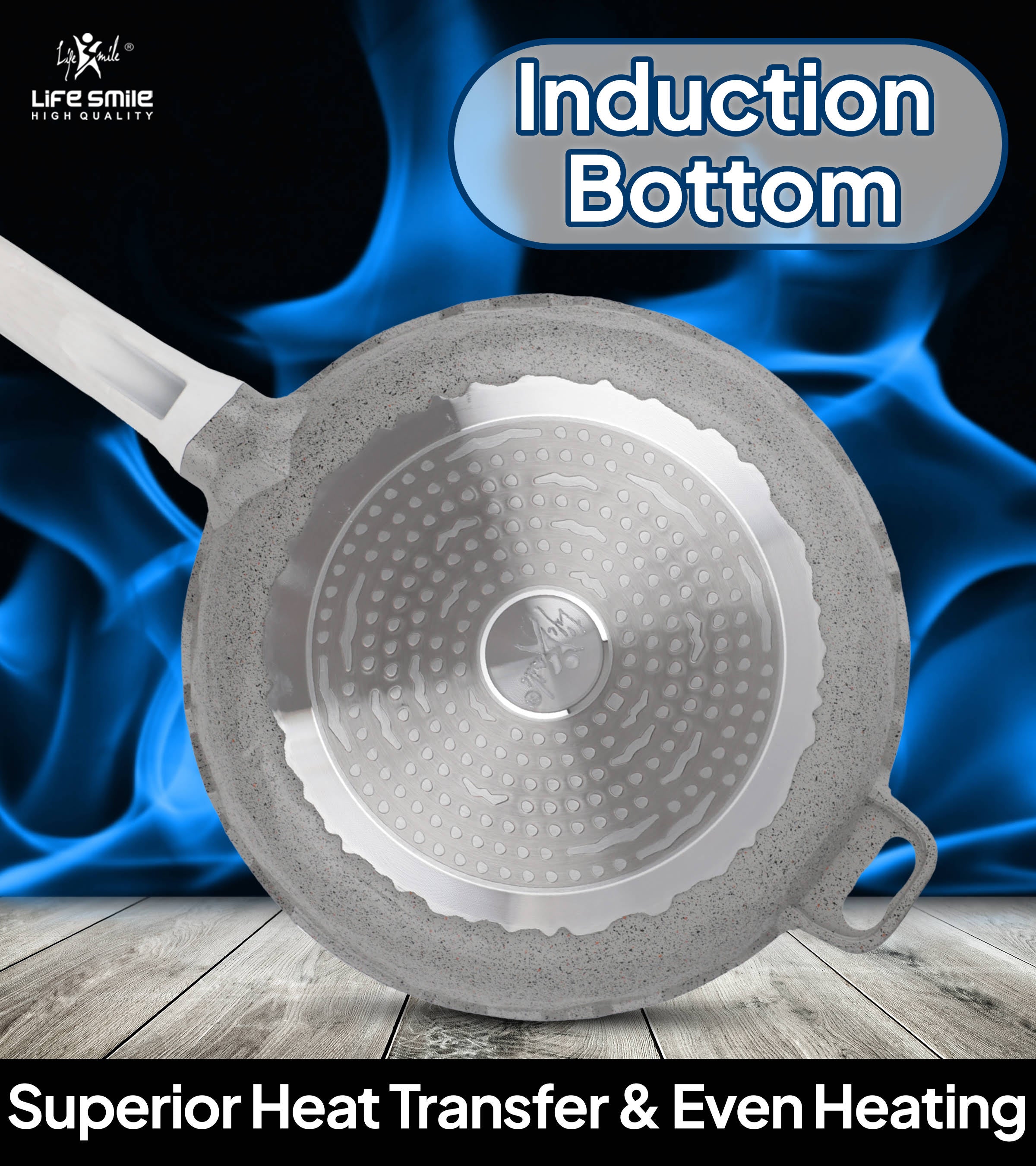 Life Smile Nonstick Frypan FLCM7F-32-GRAY