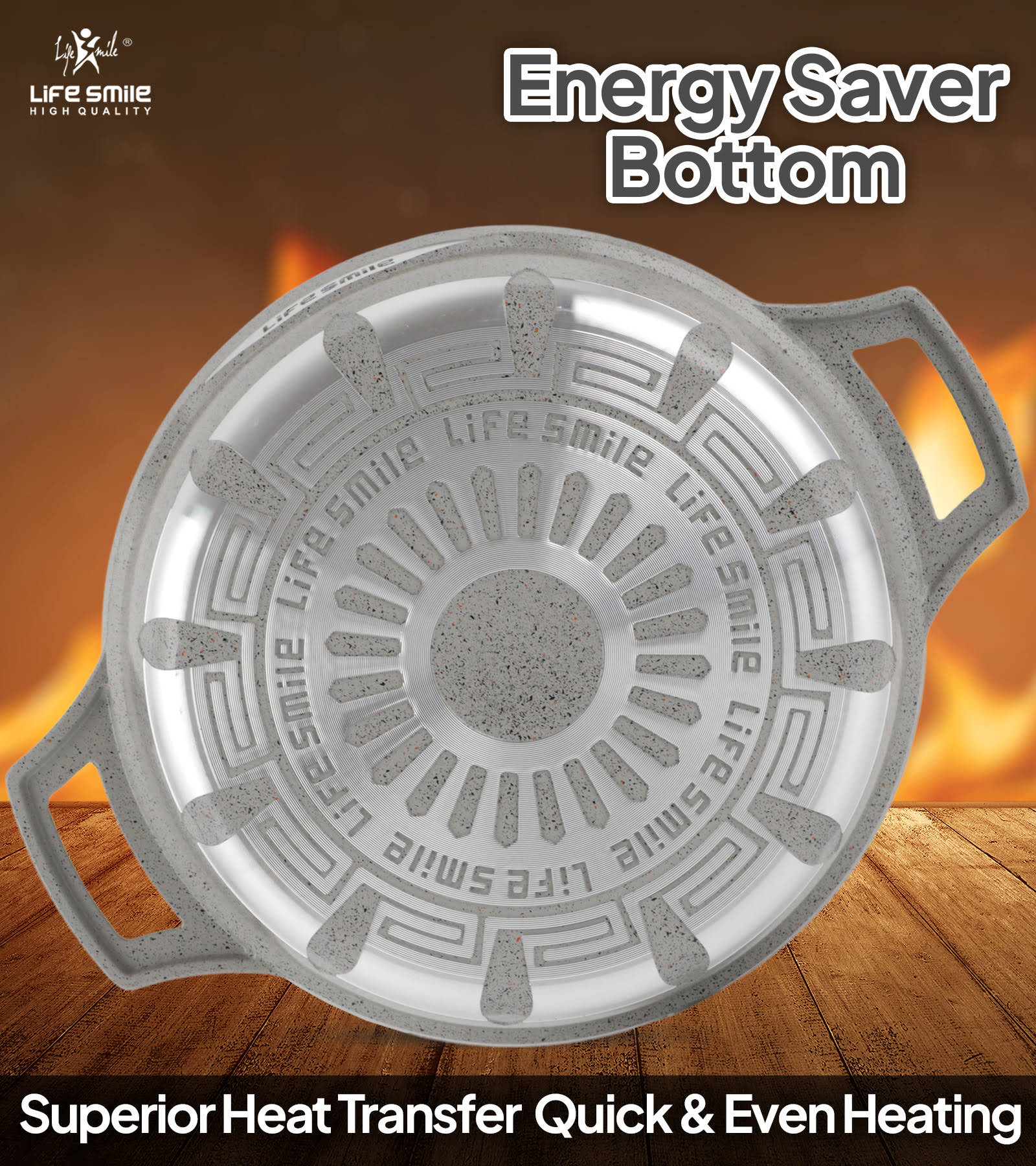 Life Smile Stock Pot + Steam Pot FLCMSS-3-GRAY