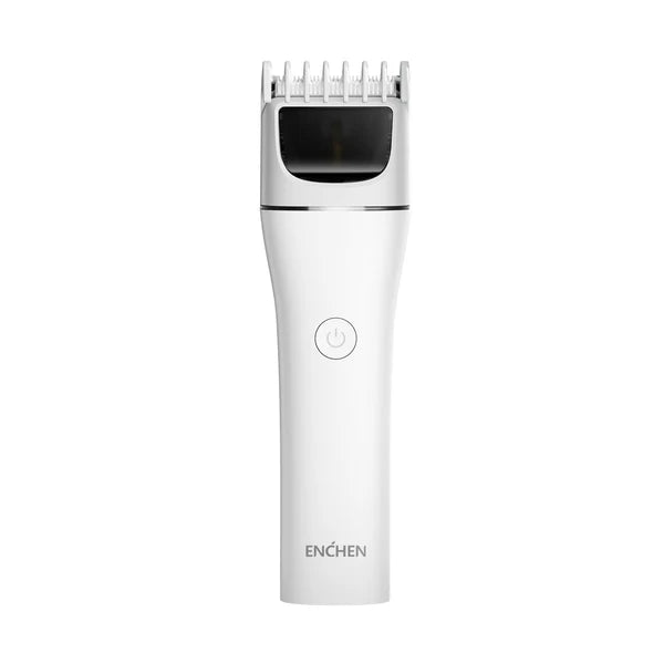 Enchen Wireless Hair Clipper – Nano Ceramic Blade, 800mAh Rechargeable Battery, Type-C Fast Charging - BOOST2 White