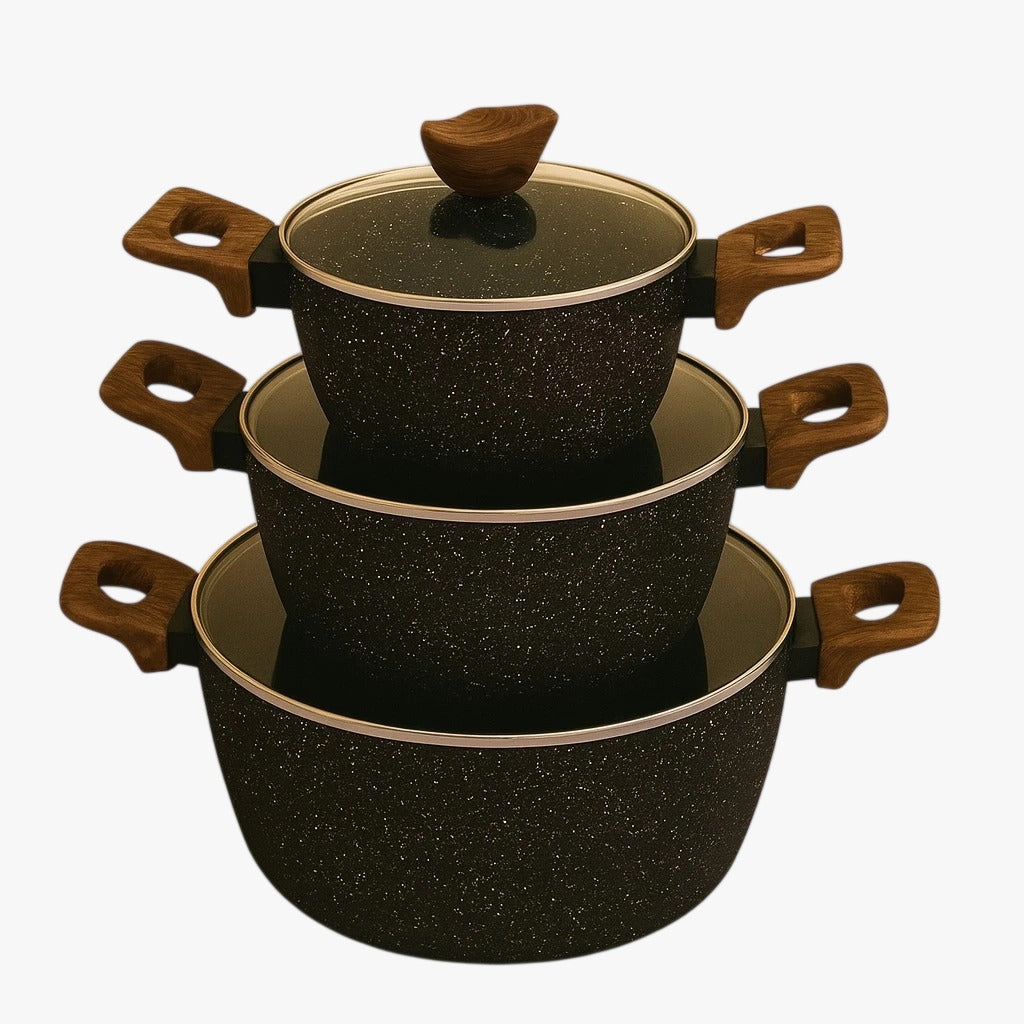 Blueberrys Granite Cookware Set 20/22/24cm