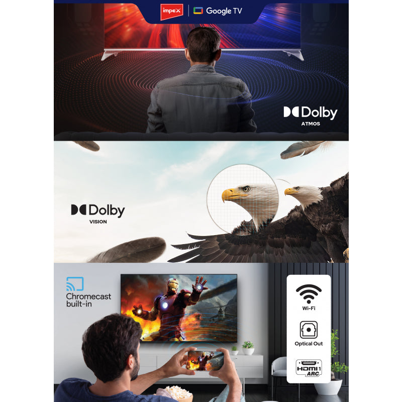 Impex 55" QLED UHD Google LED TV 12OHZ - (evoQ 55S4QLC2R120)