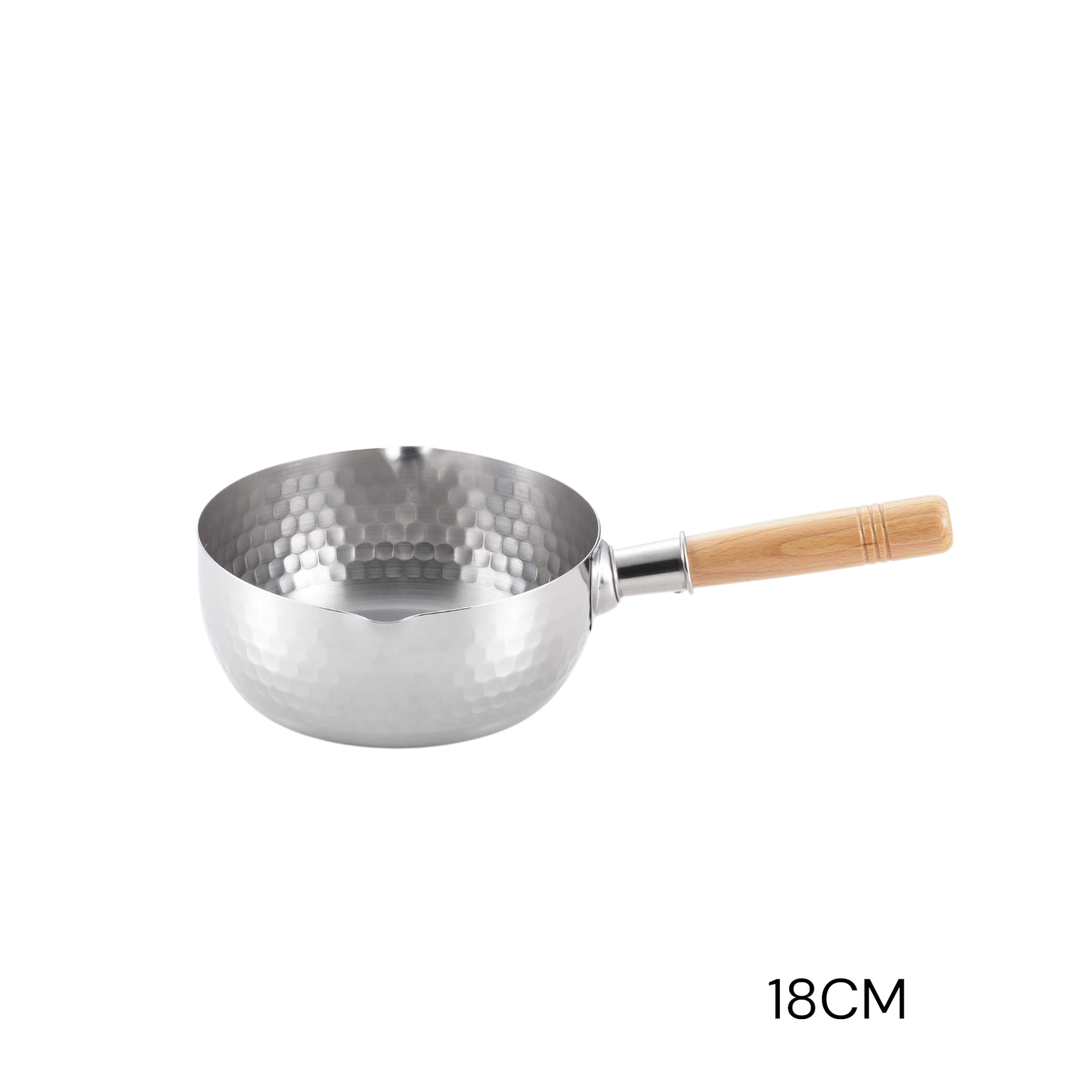 Stainless Steel Hammered Saucepan (18cm)