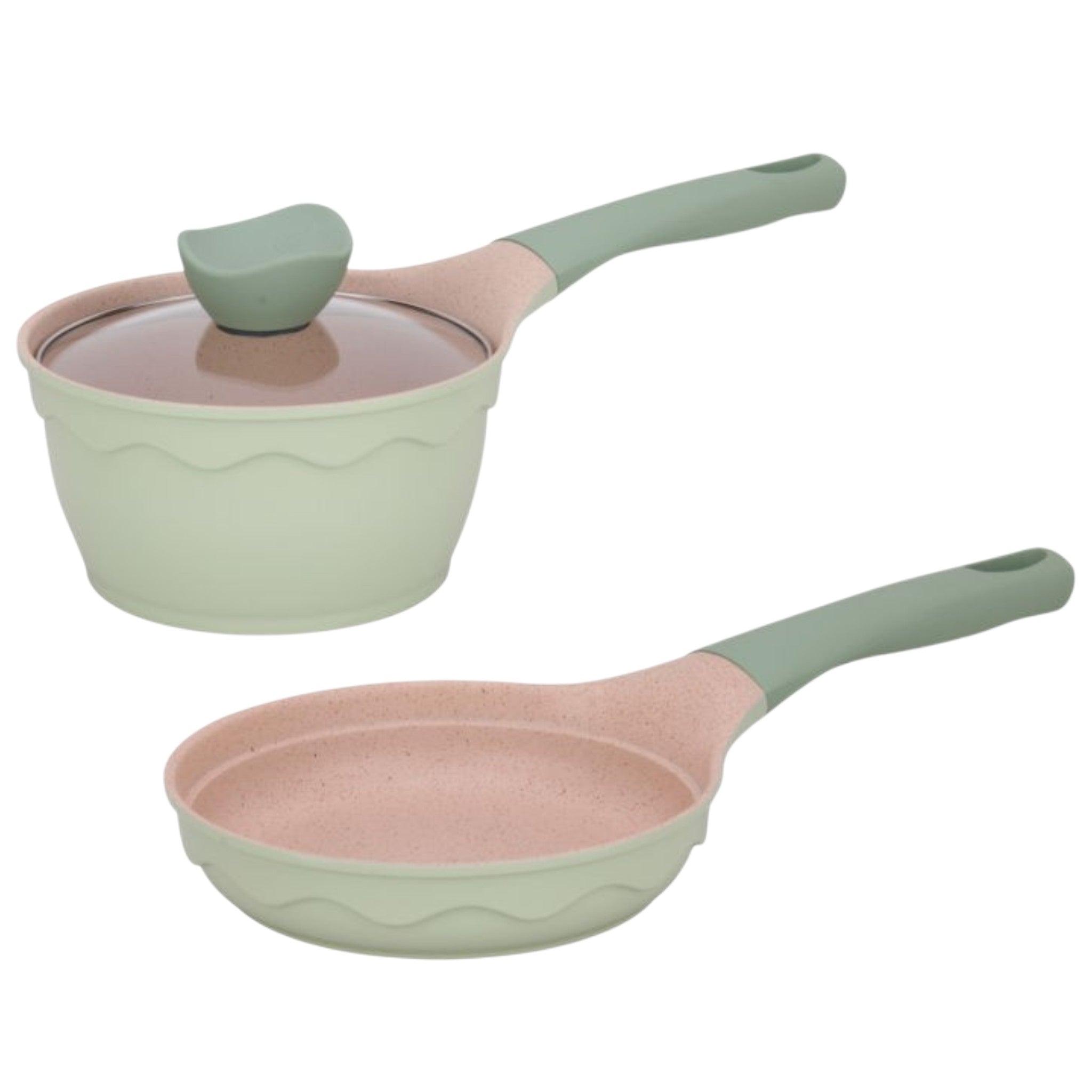 Mr.Light - Amercook Baby Angel 16cm Nonstick Fry Pan + 16cm Saucepan Set