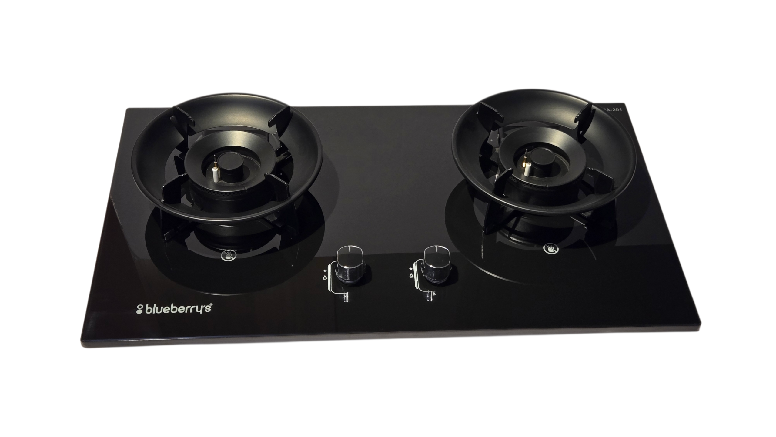 Blueberrys ALMA 201 TEMPERED GLASS 2 BURNER