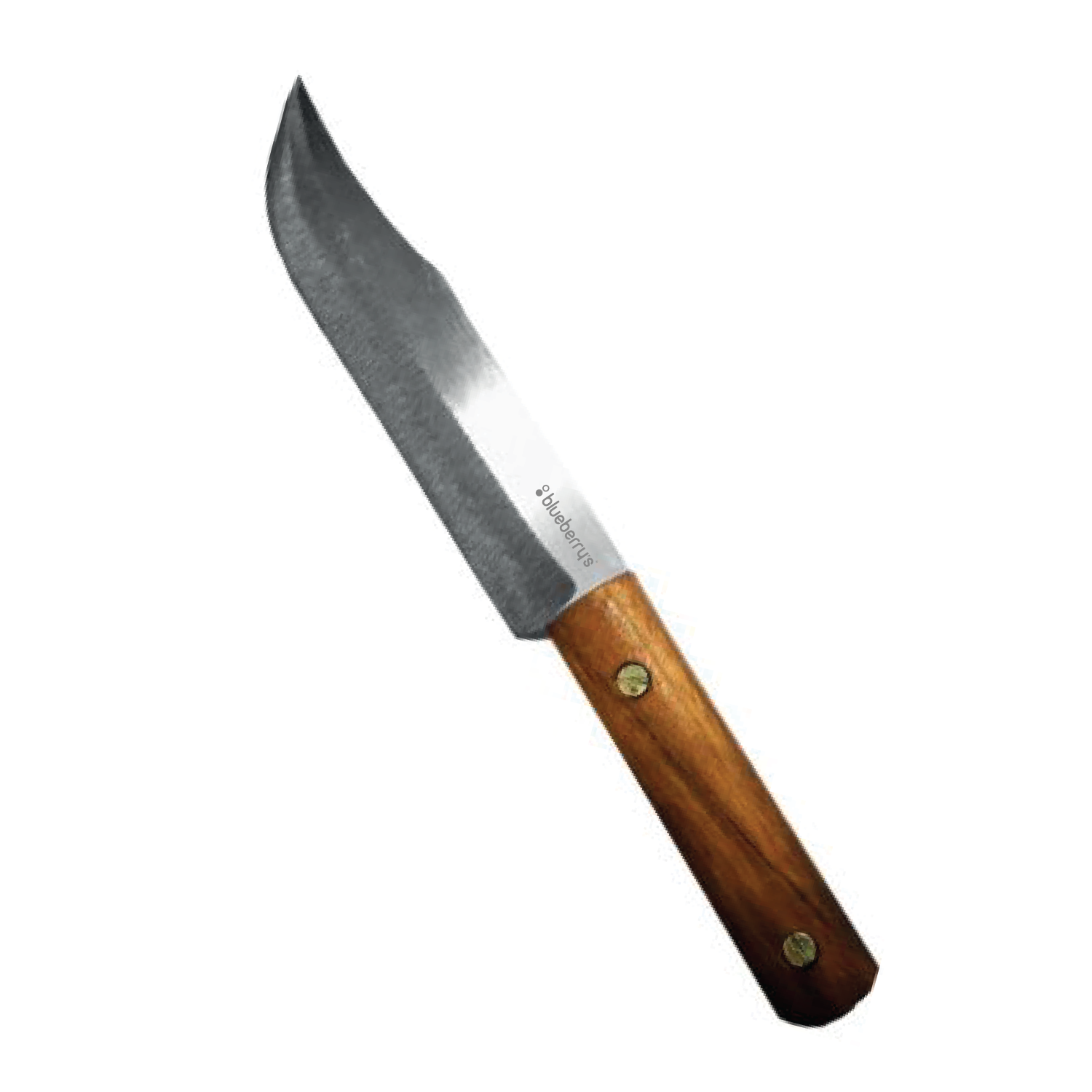 Blueberrys Kitchen Knife with Wooden Handle 5"Bend