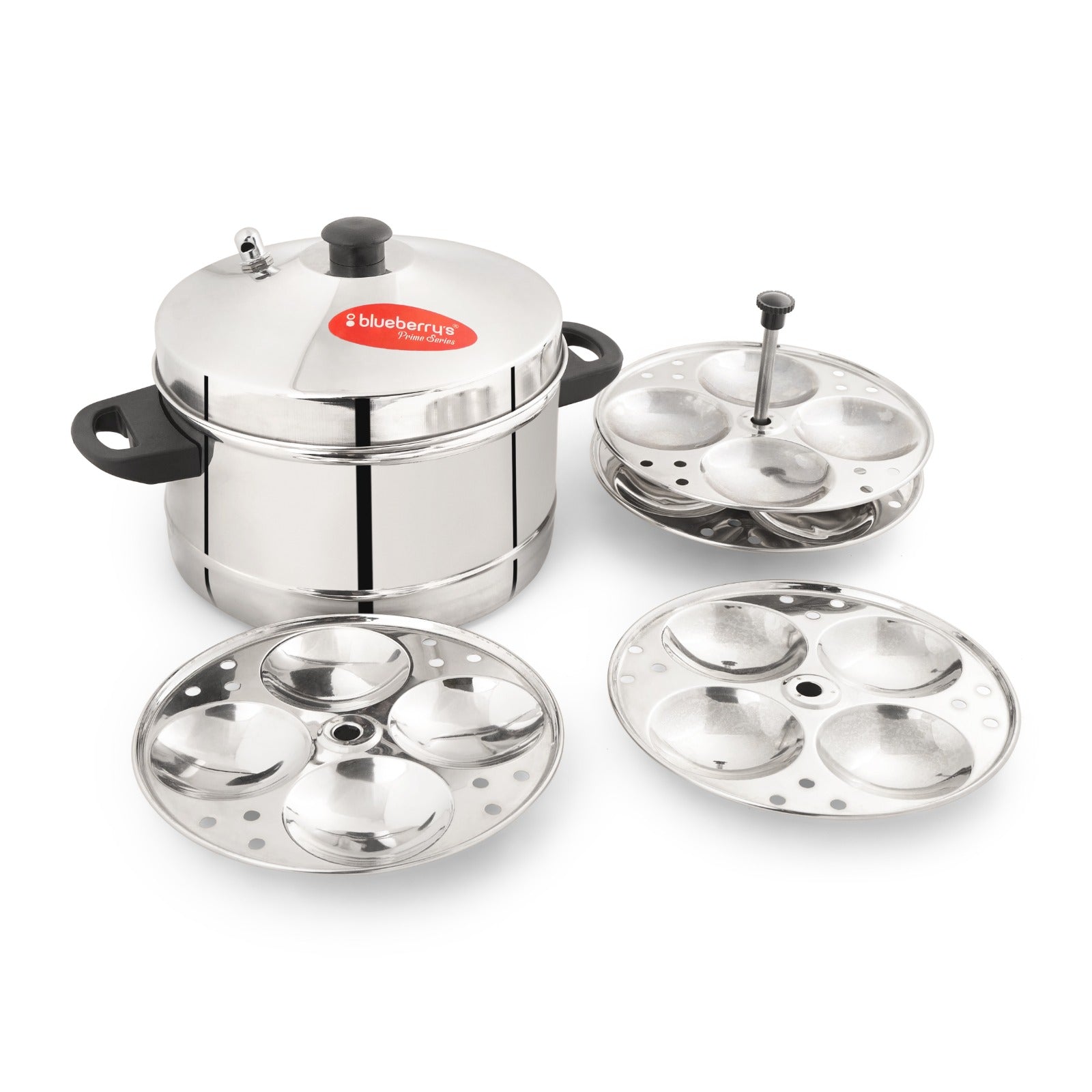 Blueberrys Stainless Steel Idly Cooker with 4 Plates BIC4