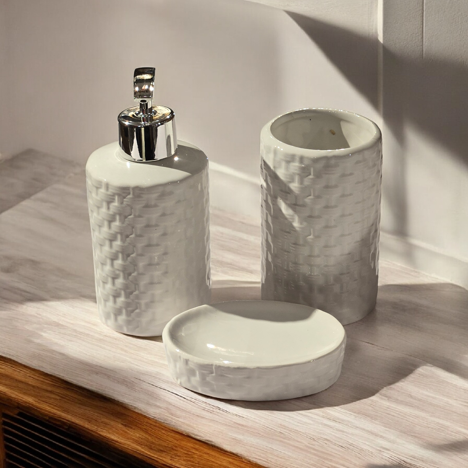 Bathroom Accessory Set BL020-White