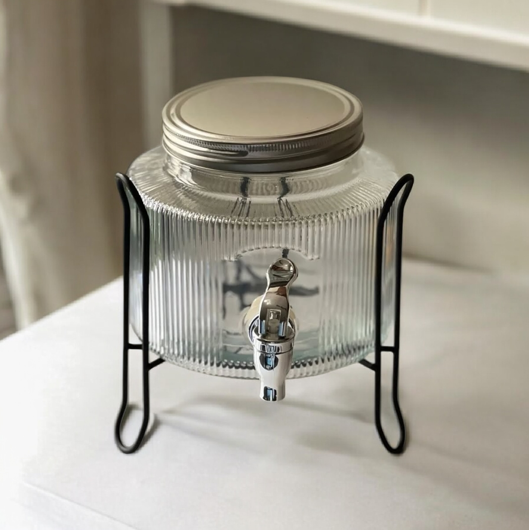 Glass Beverage Dispenser with Stand & Tap 2.5L BL293
