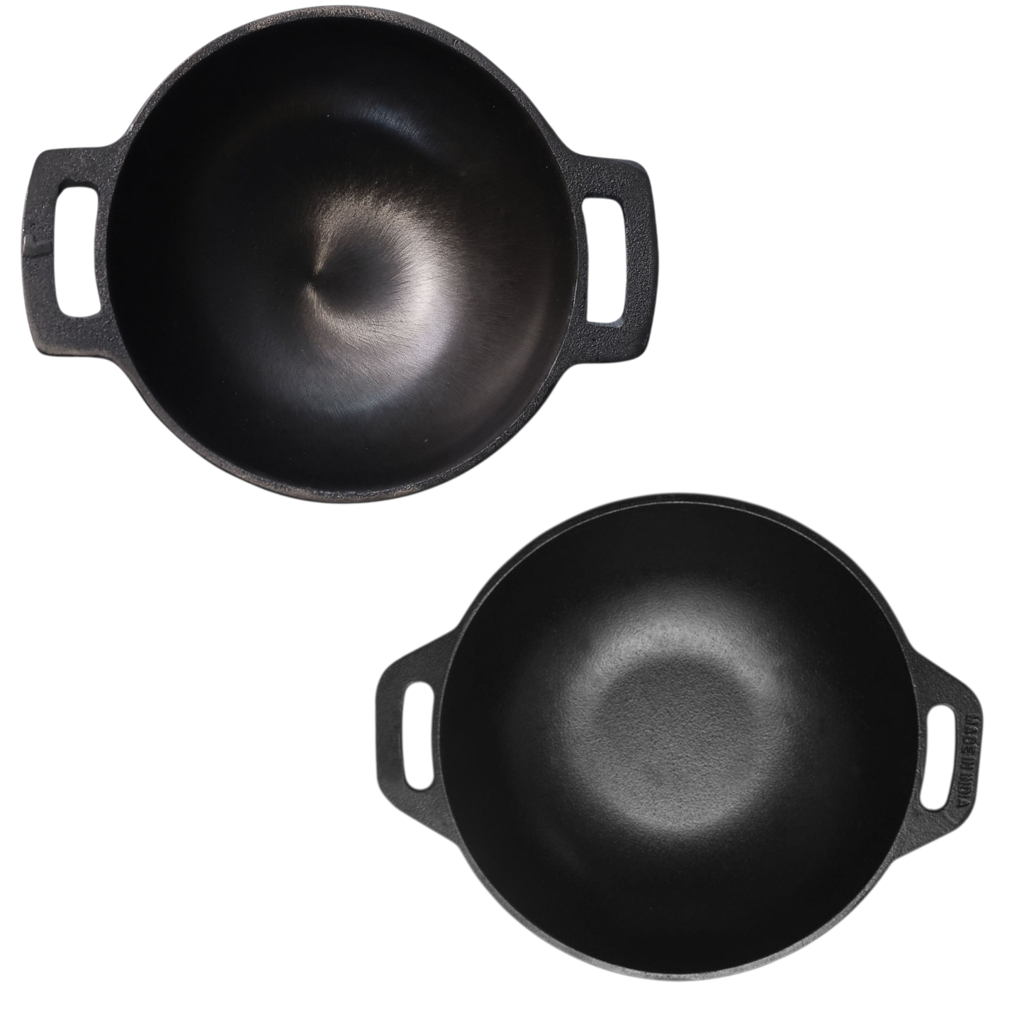 Pre-Seasoned Cast Iron Round Kadai 9 Inch