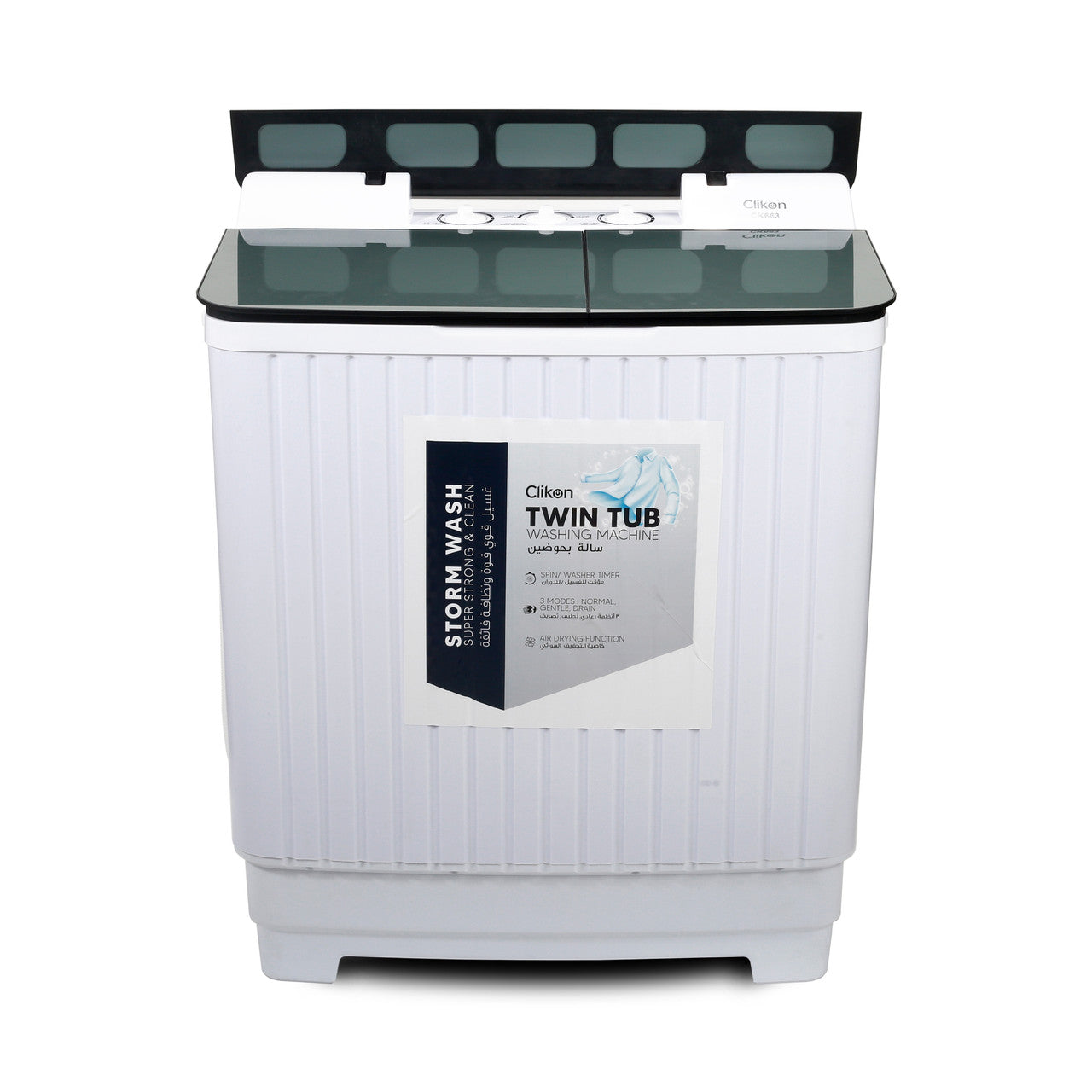 Clikon Twin Tub Top Loading Washing Machine 8KG CK663