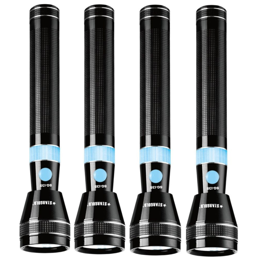 Stargold Rechargeable LED Flashlight Combo Pack SG-I35 - Black