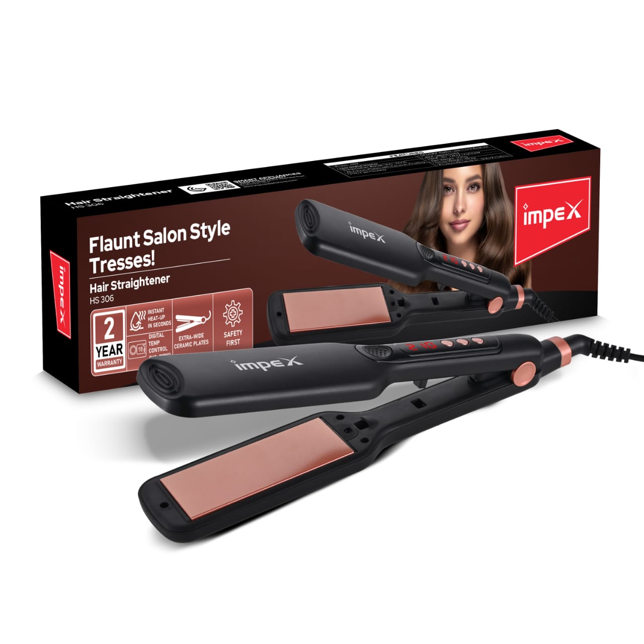 Impex Hair Strightener wide ceramic plate (HS 306)