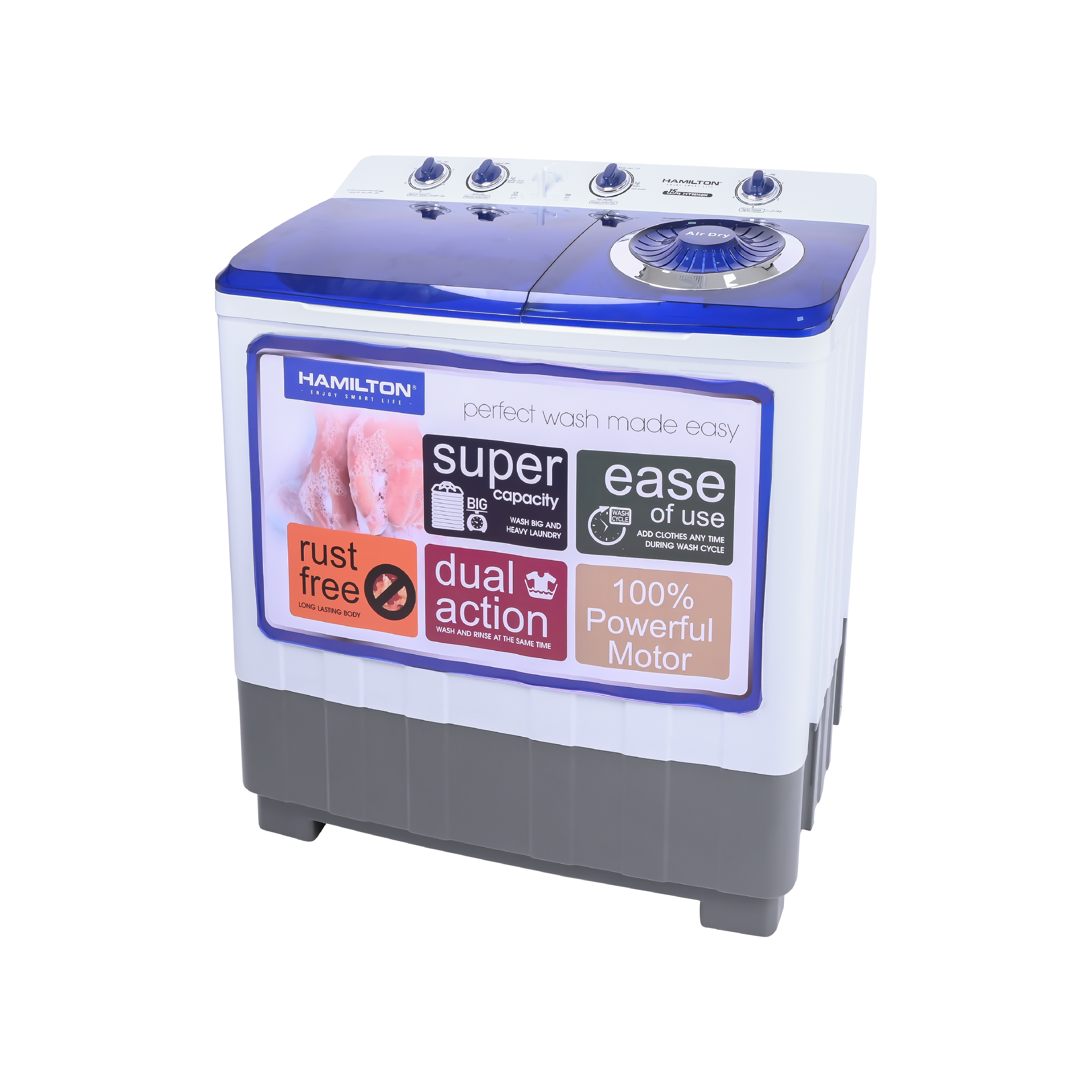 Hamilton Washing Machine Twin Tub 15KG – HT5614WM