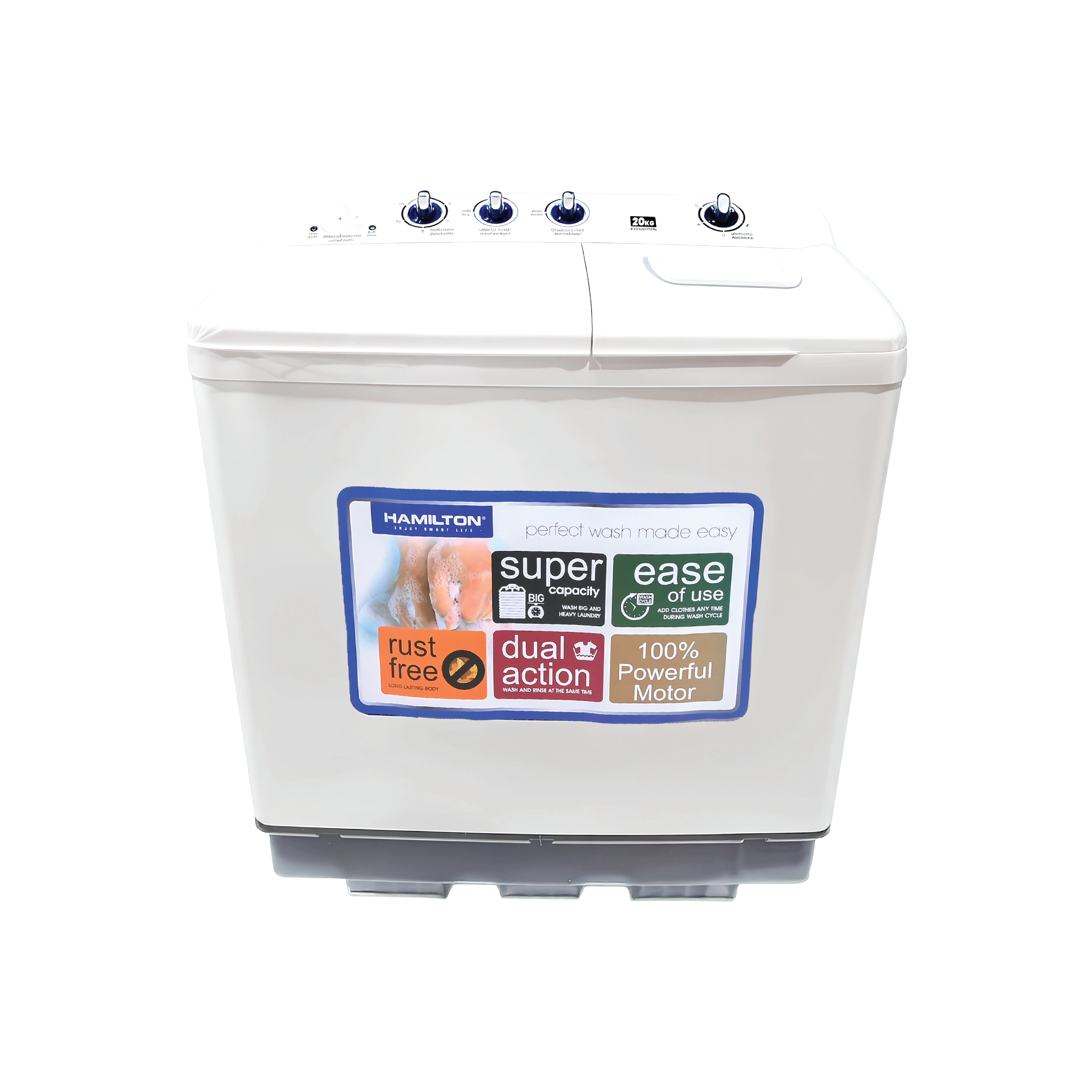 Hamilton Washing Machine Twin Tub 20KG – HT5627WM