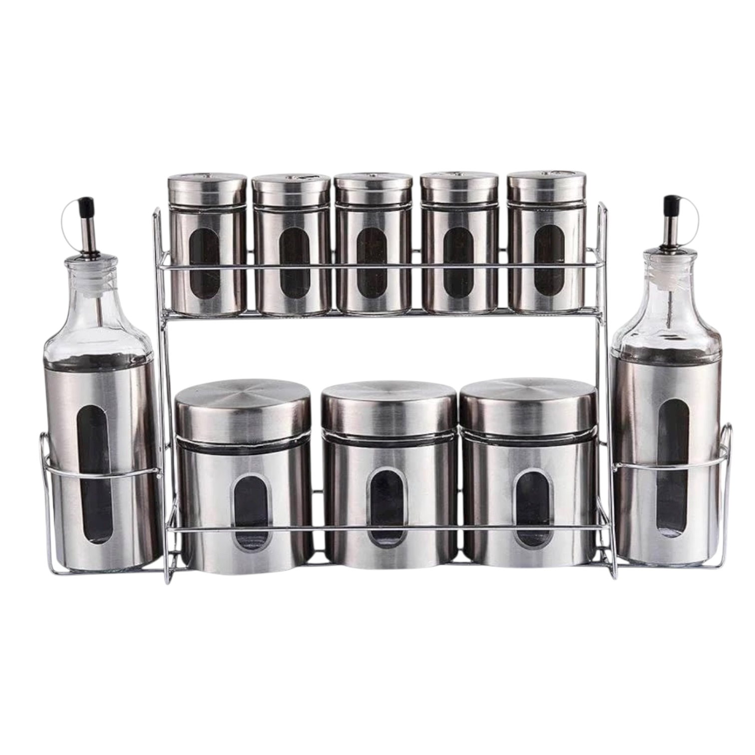 Deluxe Stainless Steel Spice & Seasoning Organizer Set - ID - 30069 - P