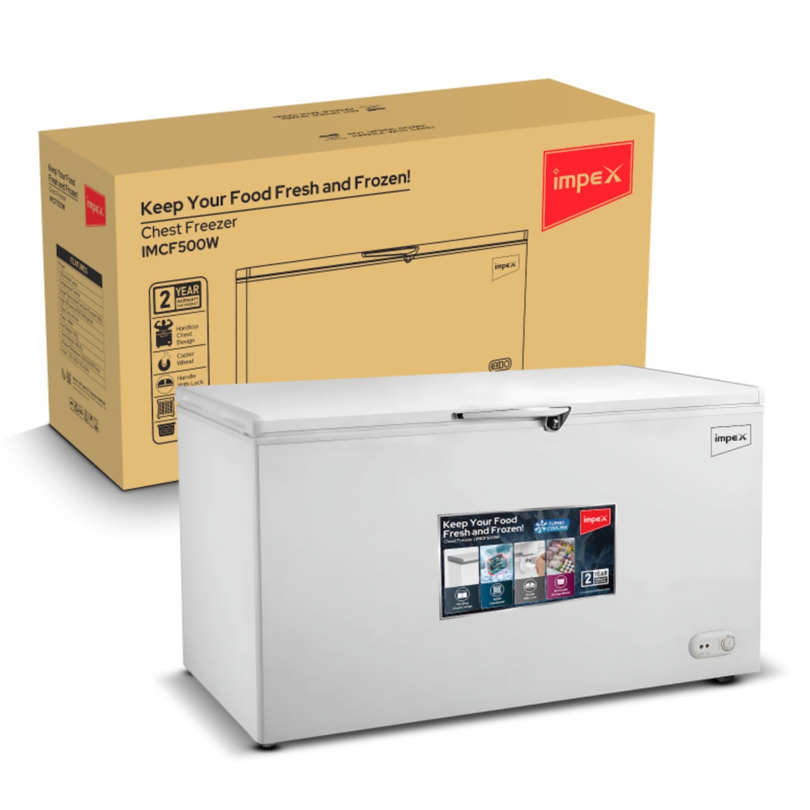 Impex 470L Chest Freezer (IMCF 500W)