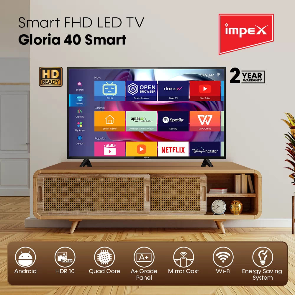 Impex 40 Inch FHD Smart LED TV (Gloria 40 Smart)