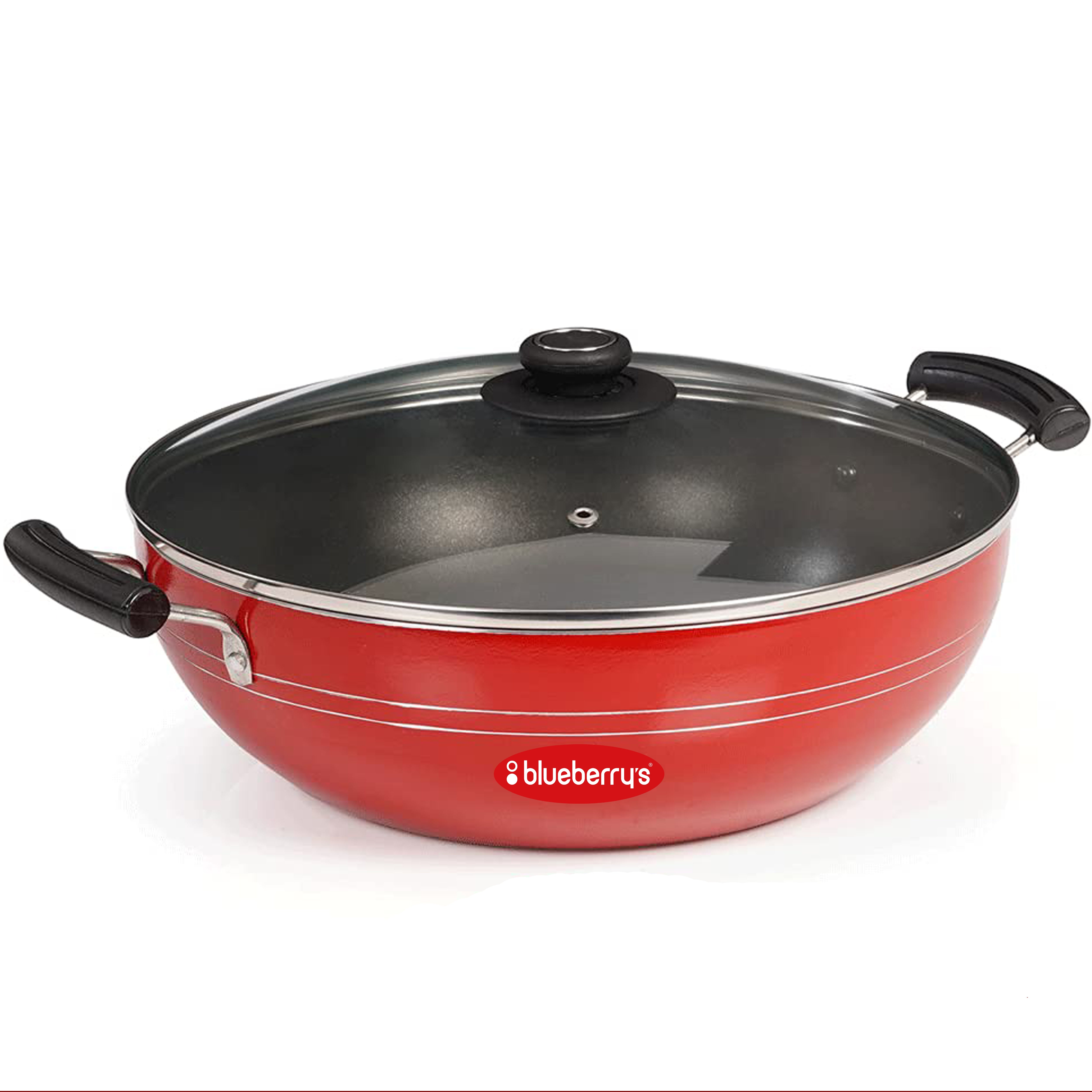 Blueberrys Non-Stick Kadai 24 With Glass Lid (NON-IB)