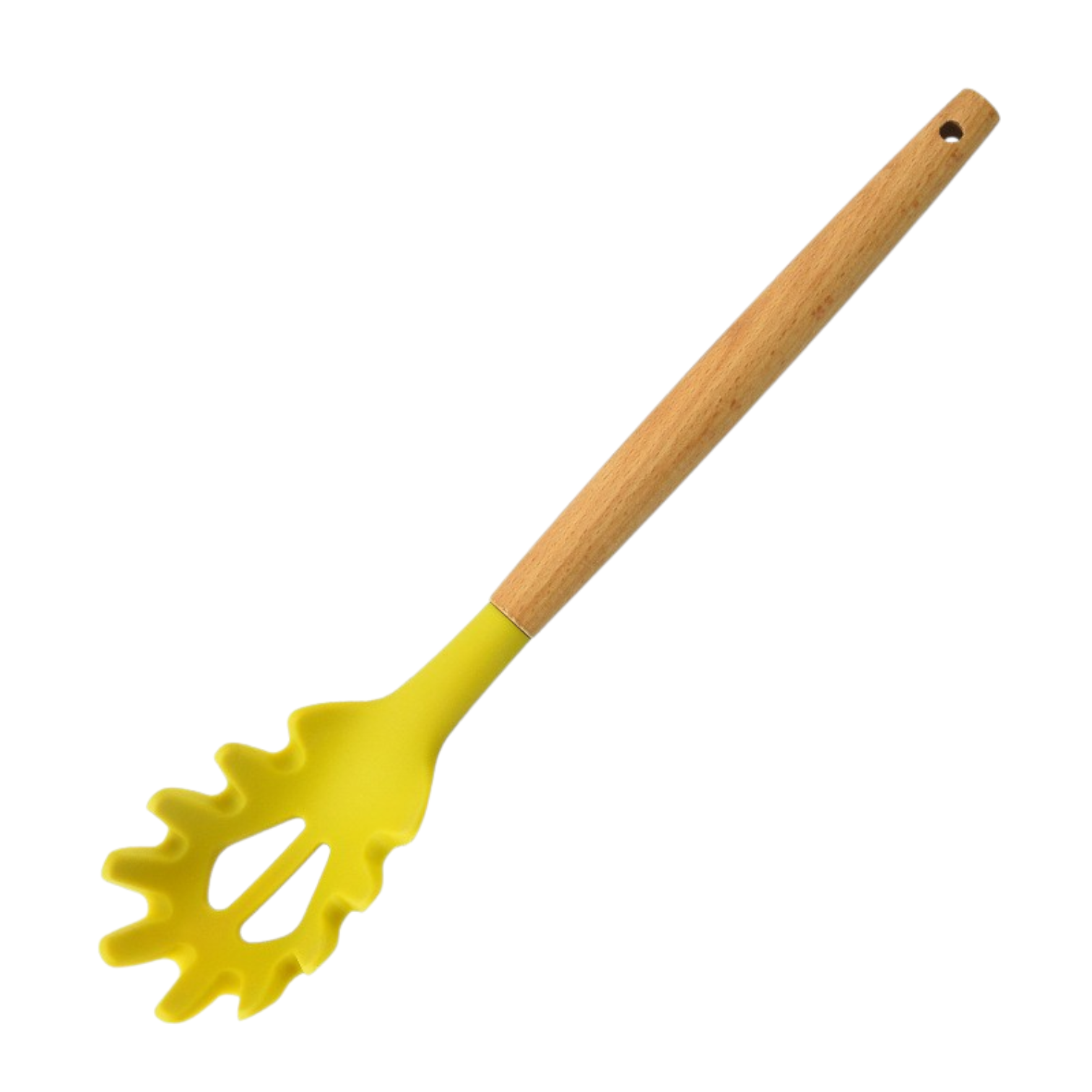 Silicone Pasta Server with Wooden Handle