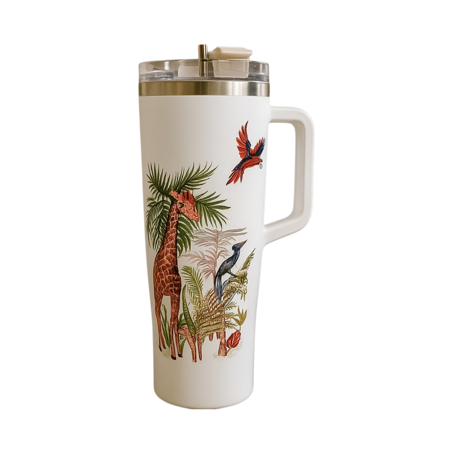 Safari Printed Insulated White Tumbler 1.2 Liter - L002