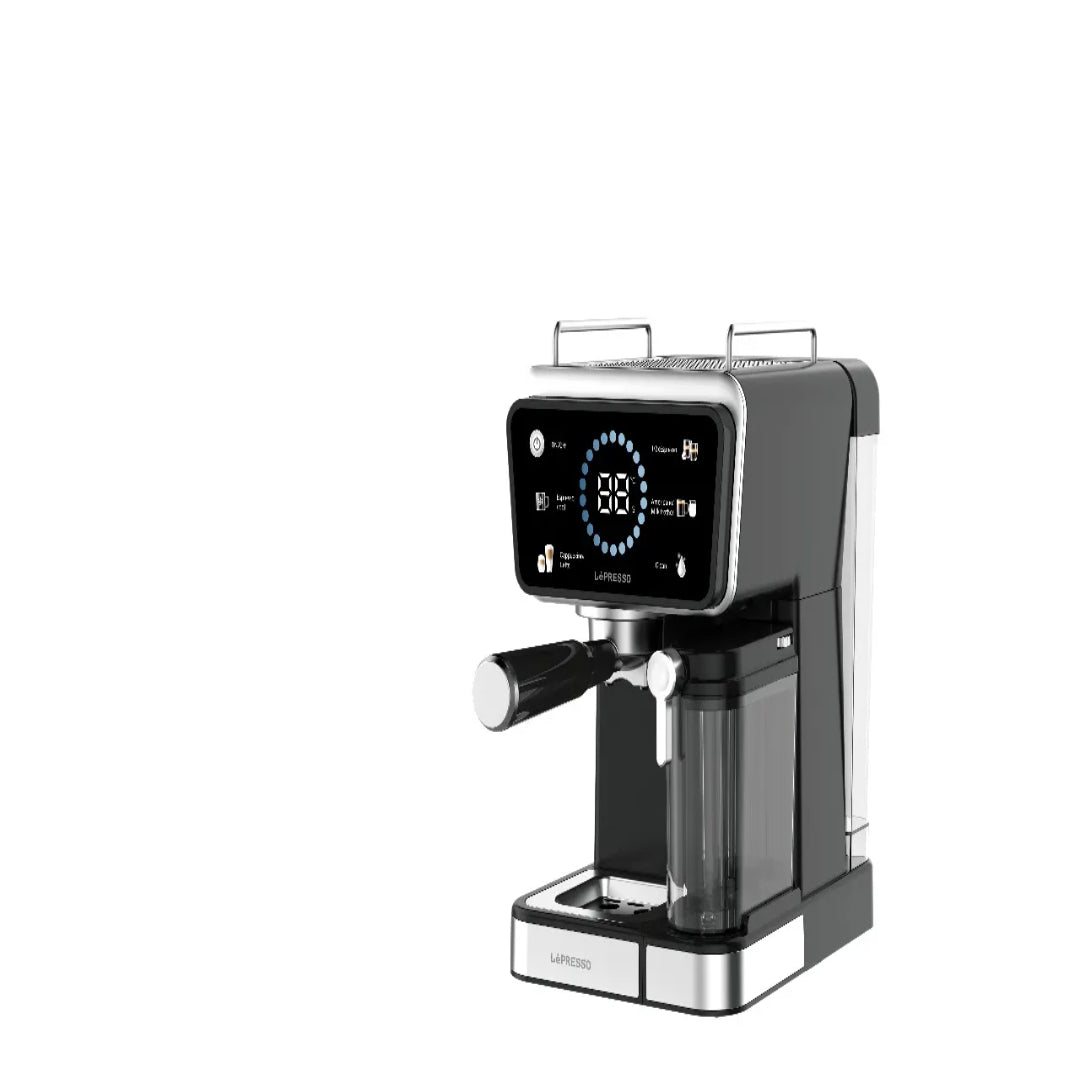 LePresso Reveil 20 Bar Hot & Cold Brewing Coffee Machine with Milk Frother & Touch Panel-Black - LPCFFTEM0070-BK