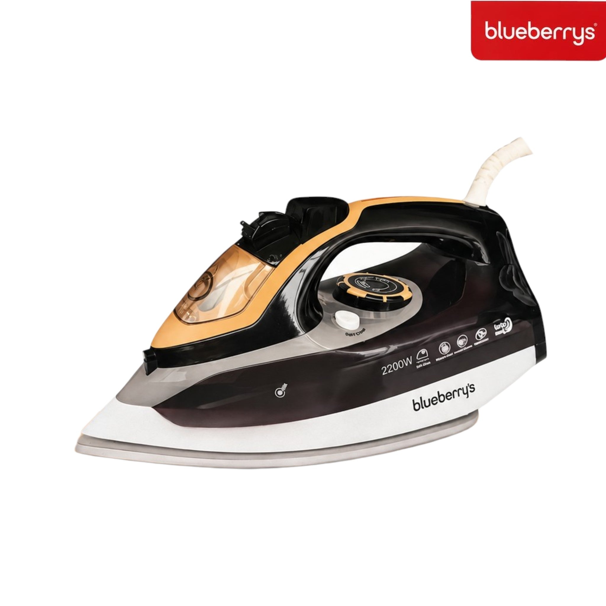 Blueberrys Steam Iron - 2200W Ceramic Soleplate Vertical Steam Self Clean - M8009