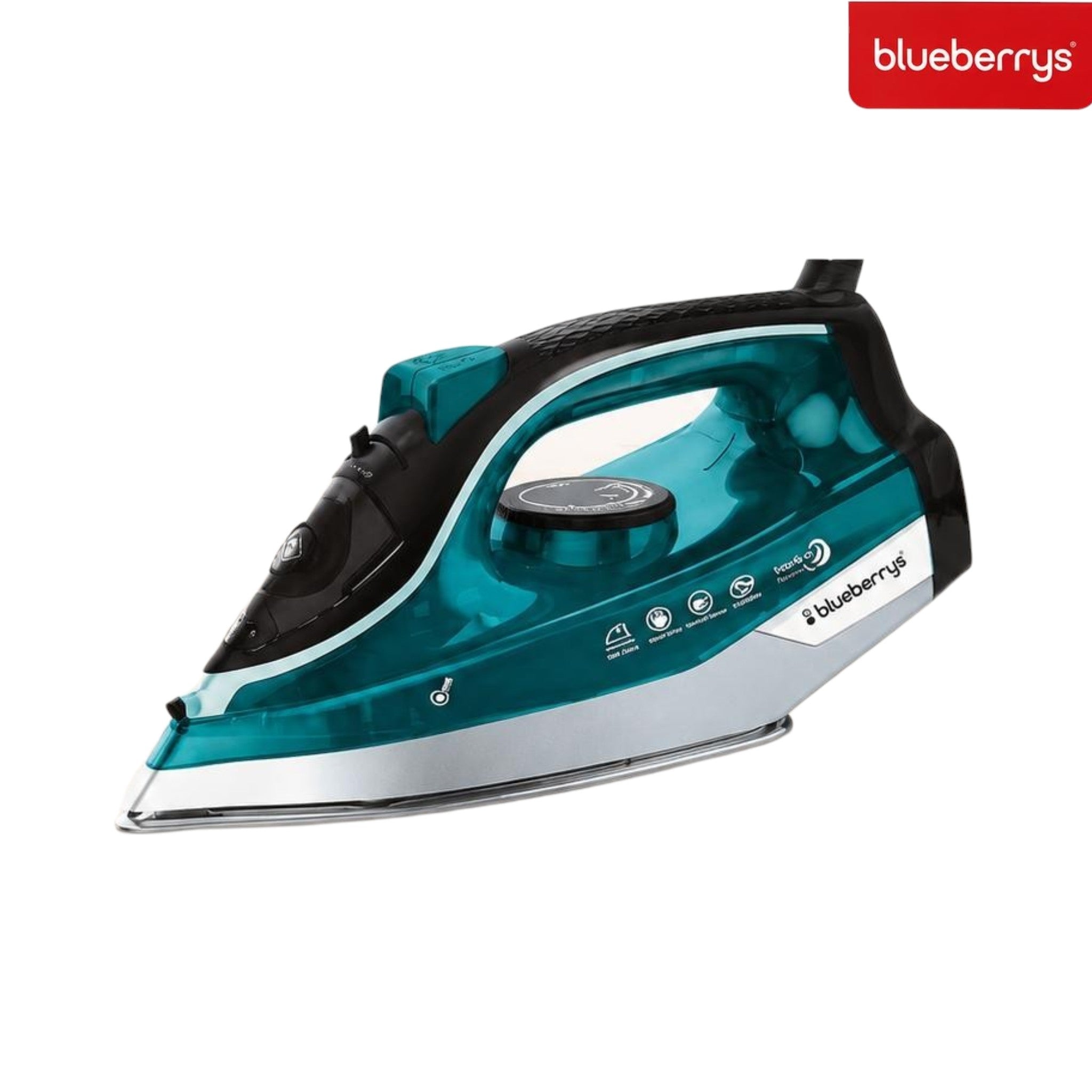 Blueberrys Steam Iron - 1600W Ceramic Soleplate Anti-Calc Self Clean - M8033