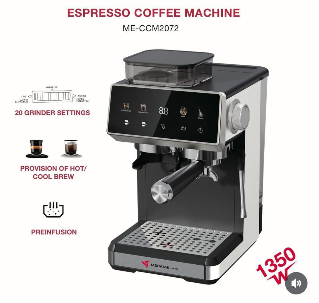 Mebashi Coffee Machine with Grinder ME-CCM2072