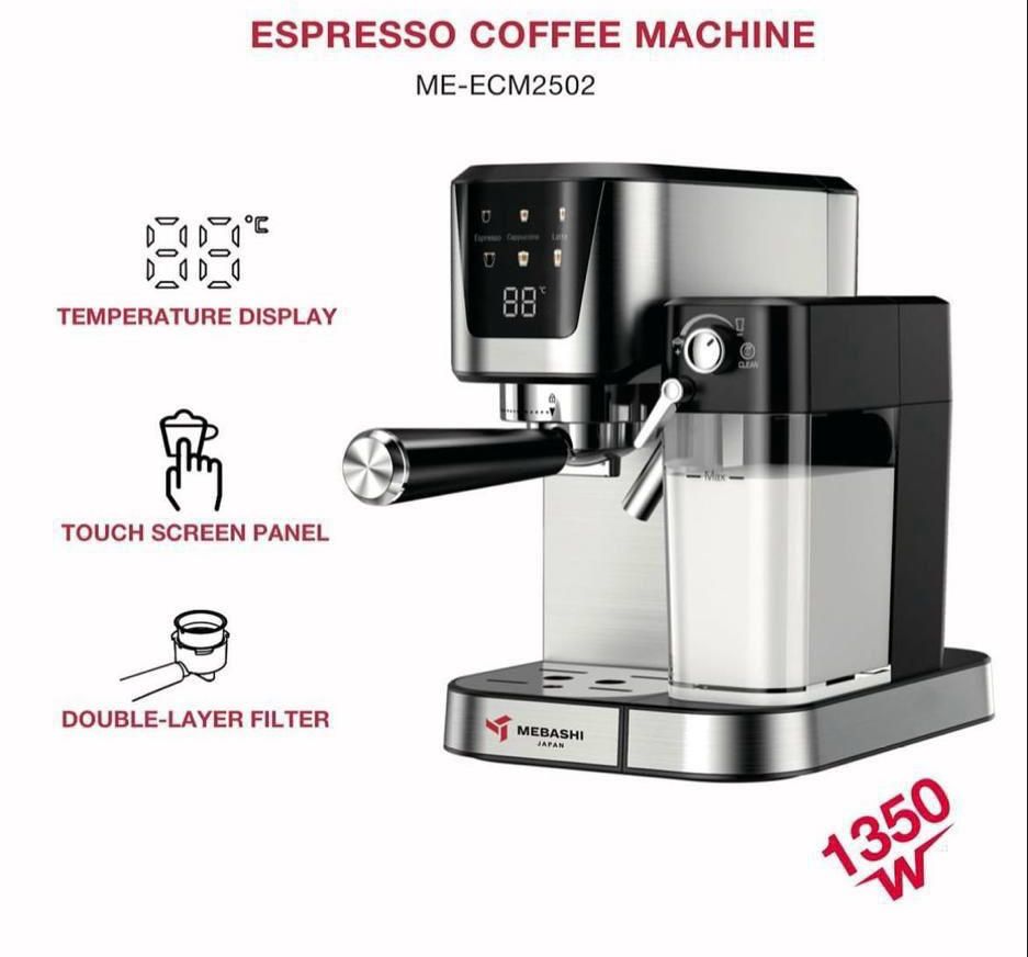 Mebashi Espresso Coffee Machine with Milk System ME-ECM2502