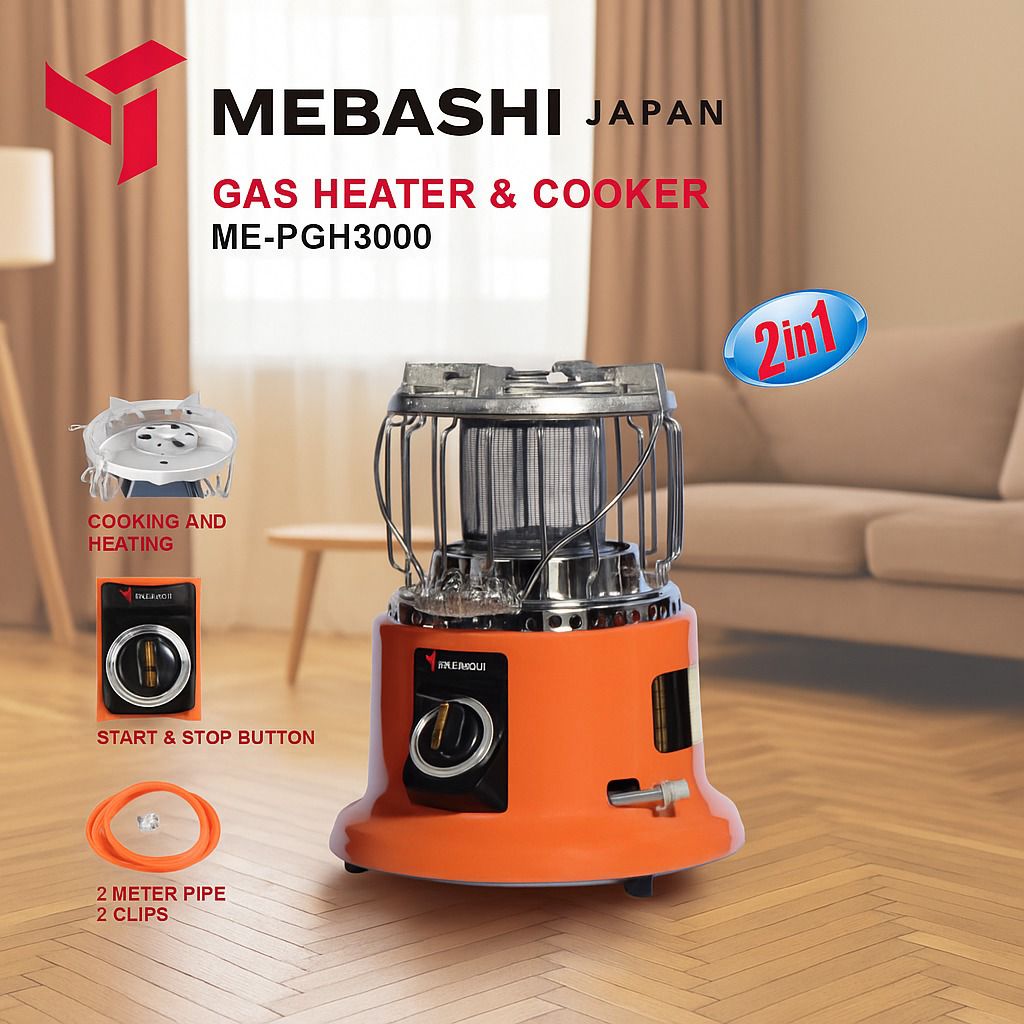 Mebashi Gas Heater & Cooker ME-PGH3000