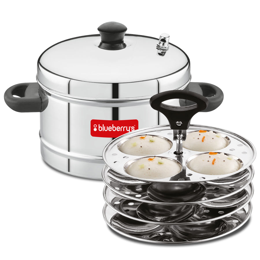 Blueberrys Stainless Steel Idly Cooker with 4 Plate Misty 4