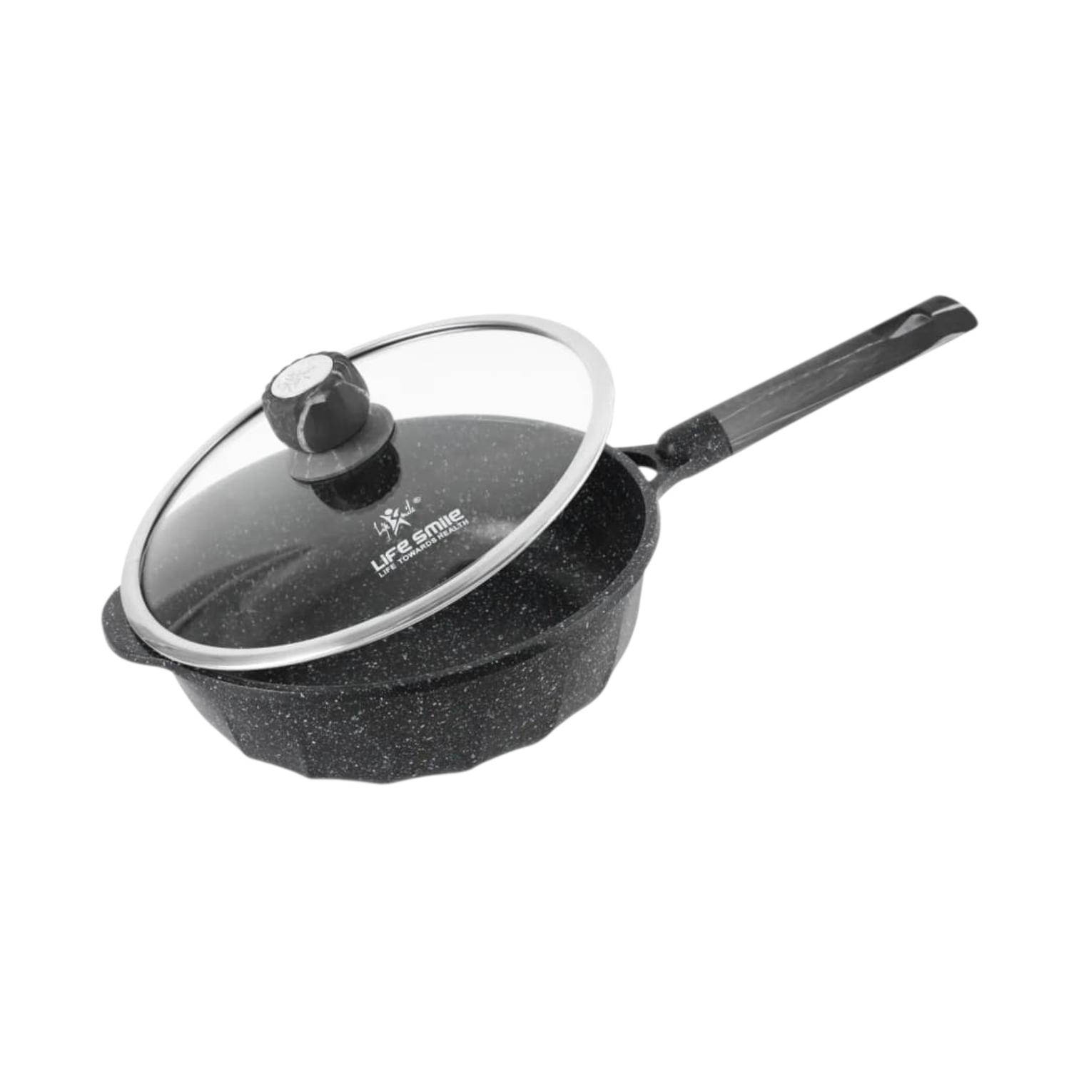 Life Smile Granite Non-Stick French Sauce Pan with Lid P2SAU-18