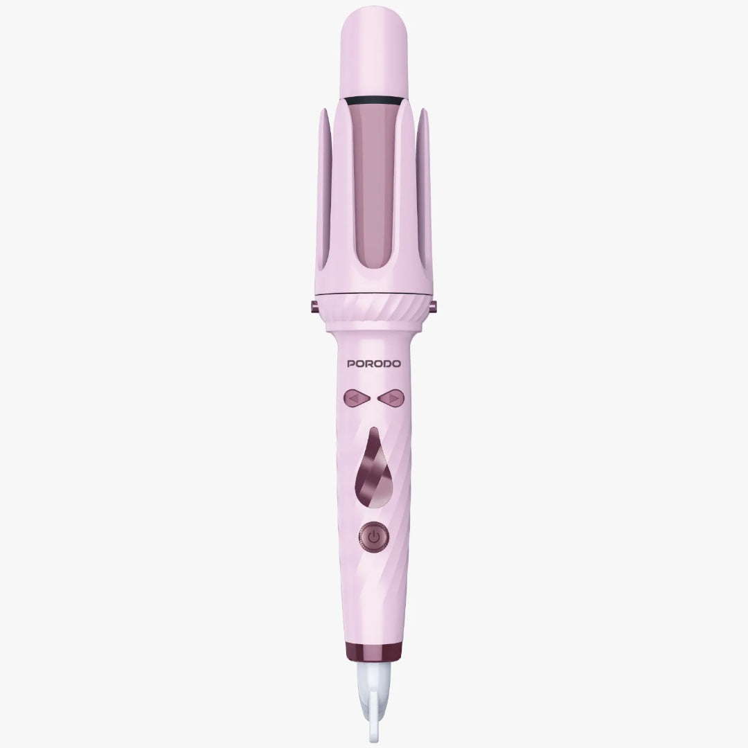 Porodo 5-In-1 Hair Styling Tool with Auto-Wrap Curling & Straightening - Pink - PDLFST218PK