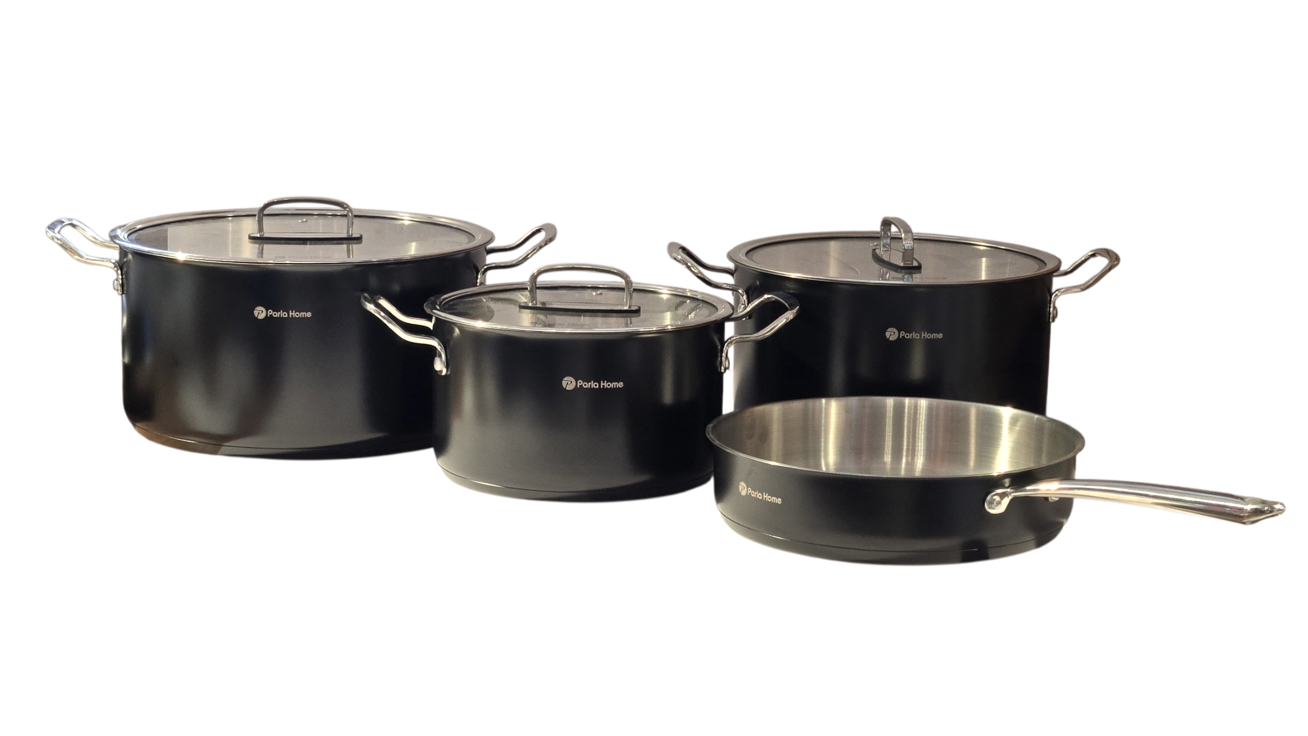 Stainless Steel Cookware Set 7Pcs Maxit Series M-220 - Black