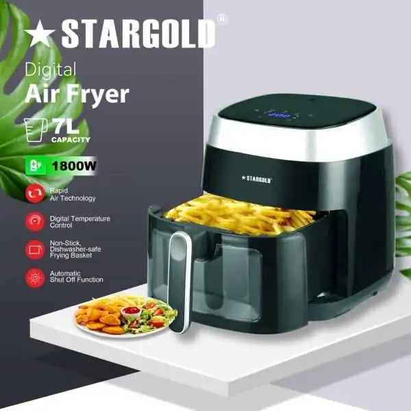 Stargold Air Fryer 7.0L 1800W SG-2227DC BLACK