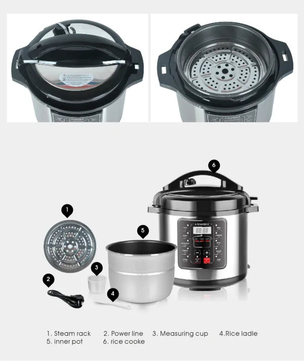 Stargold 10 In 1 Electric Pressure Cooker 8L SG-338