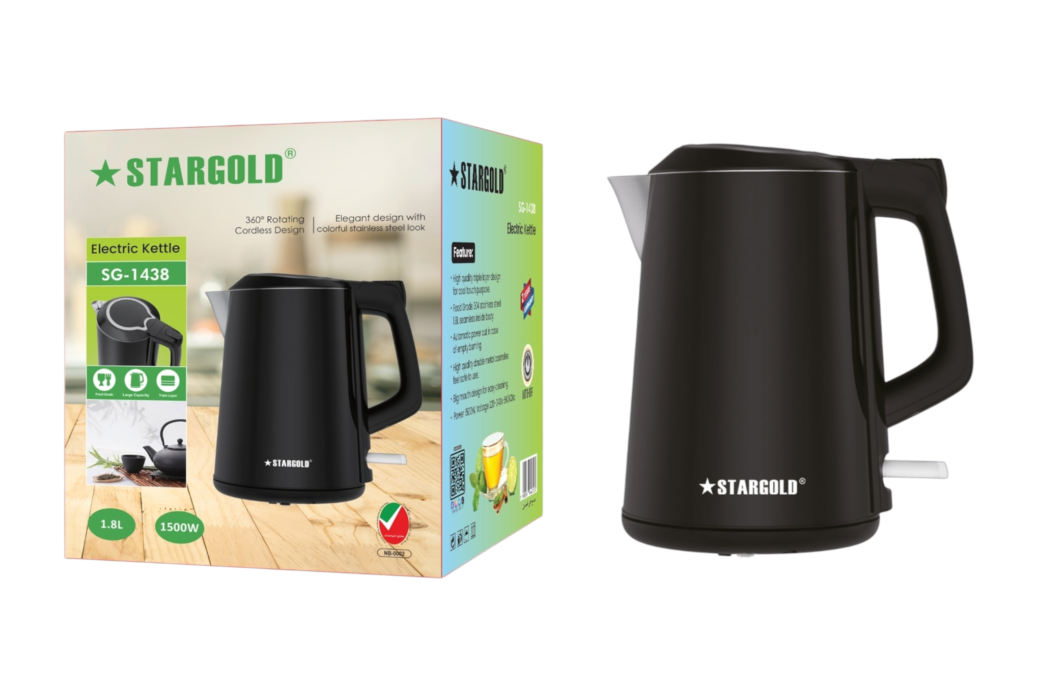 Stargold Electric Kettle 1.8L SG-1438