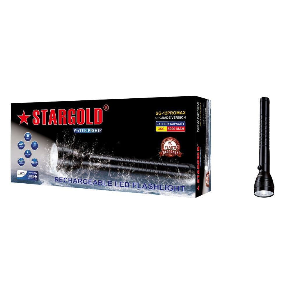 Stargold Rechargeable LED Flashlight SG-12 Pro Max