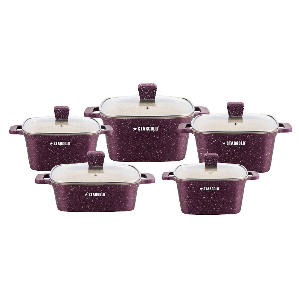 Stargold Marble Cookware Set 10PCS SG-NST004