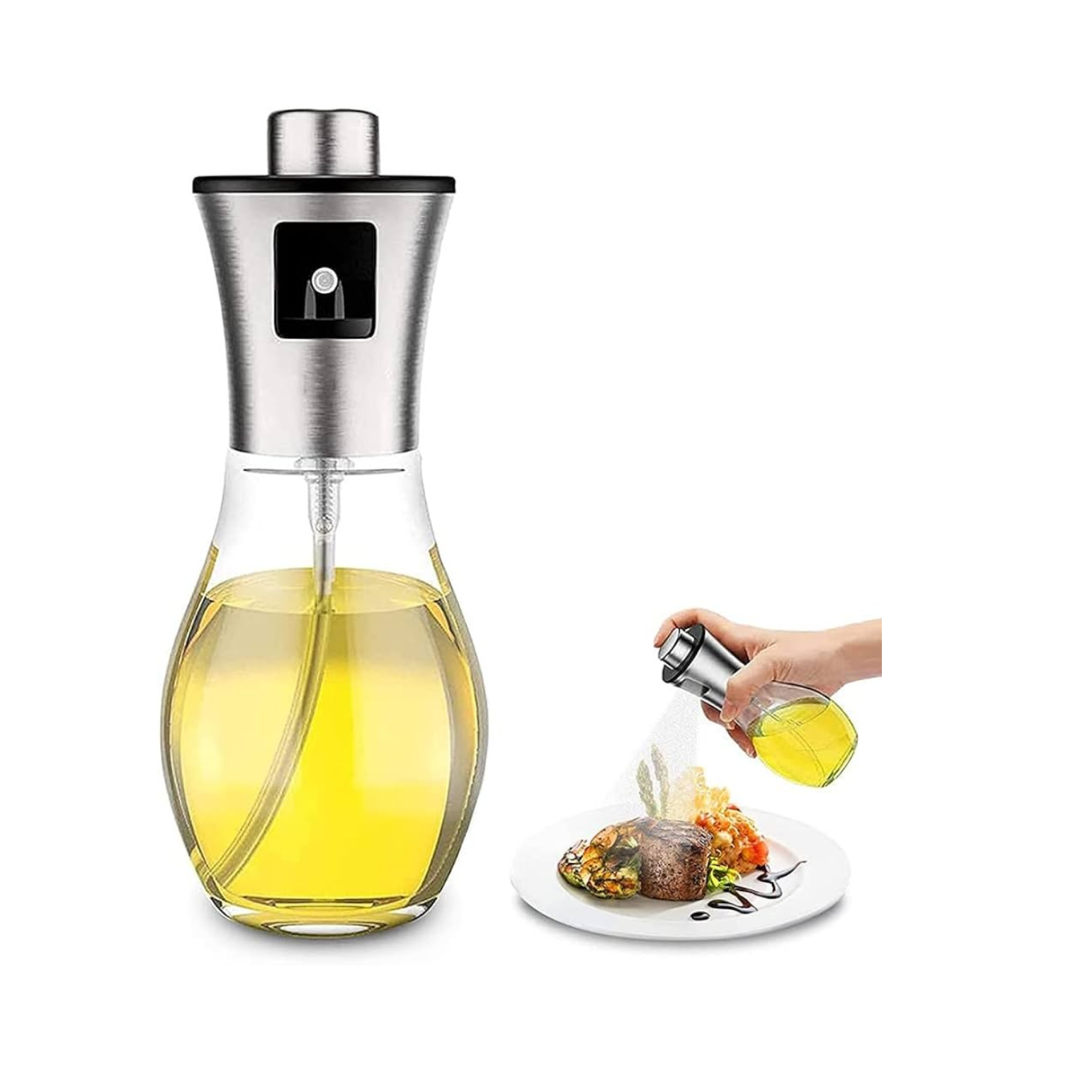 Leak-Proof Glass & Steel Oil Mister - TW-34808 -P