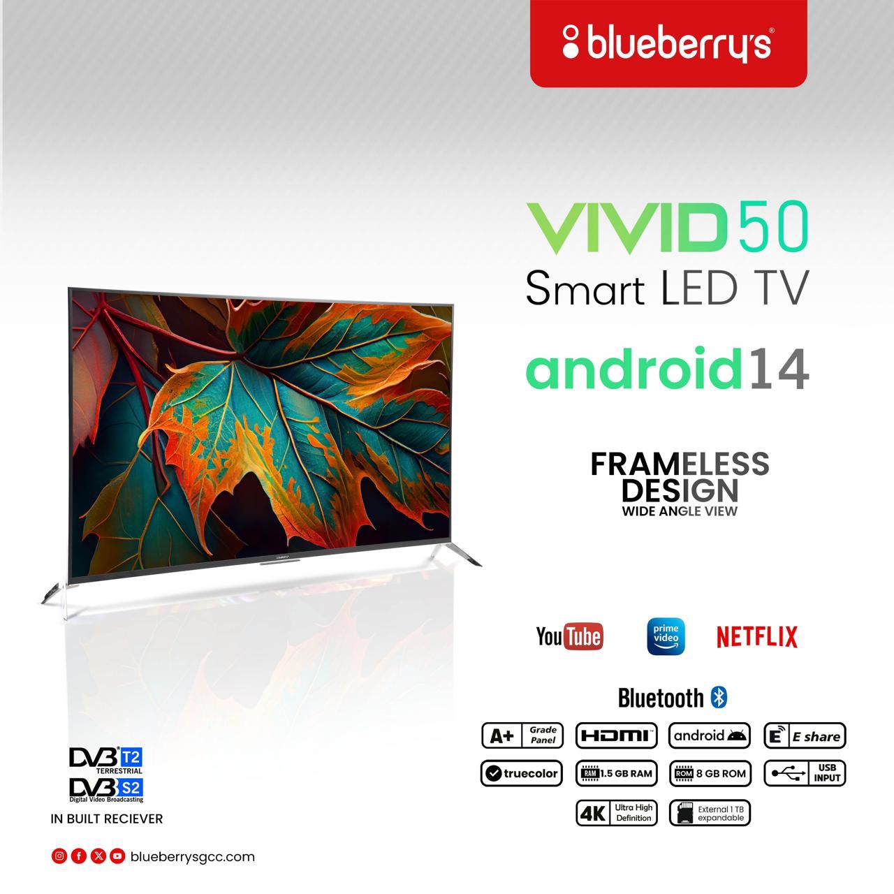 Blueberrys VIVID 50" TV