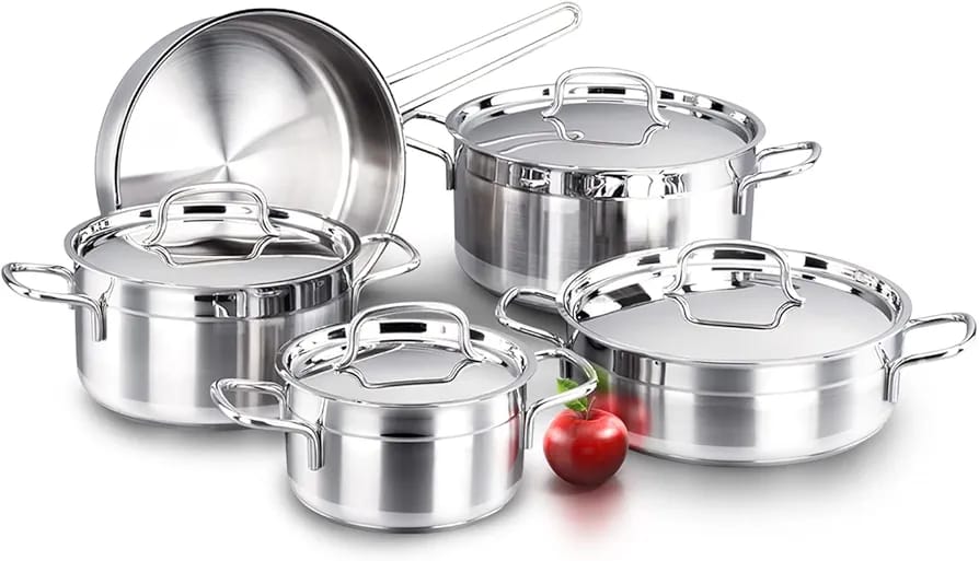 Delici Stainless Steel Cookware Set 9 Pcs - DSK 9W