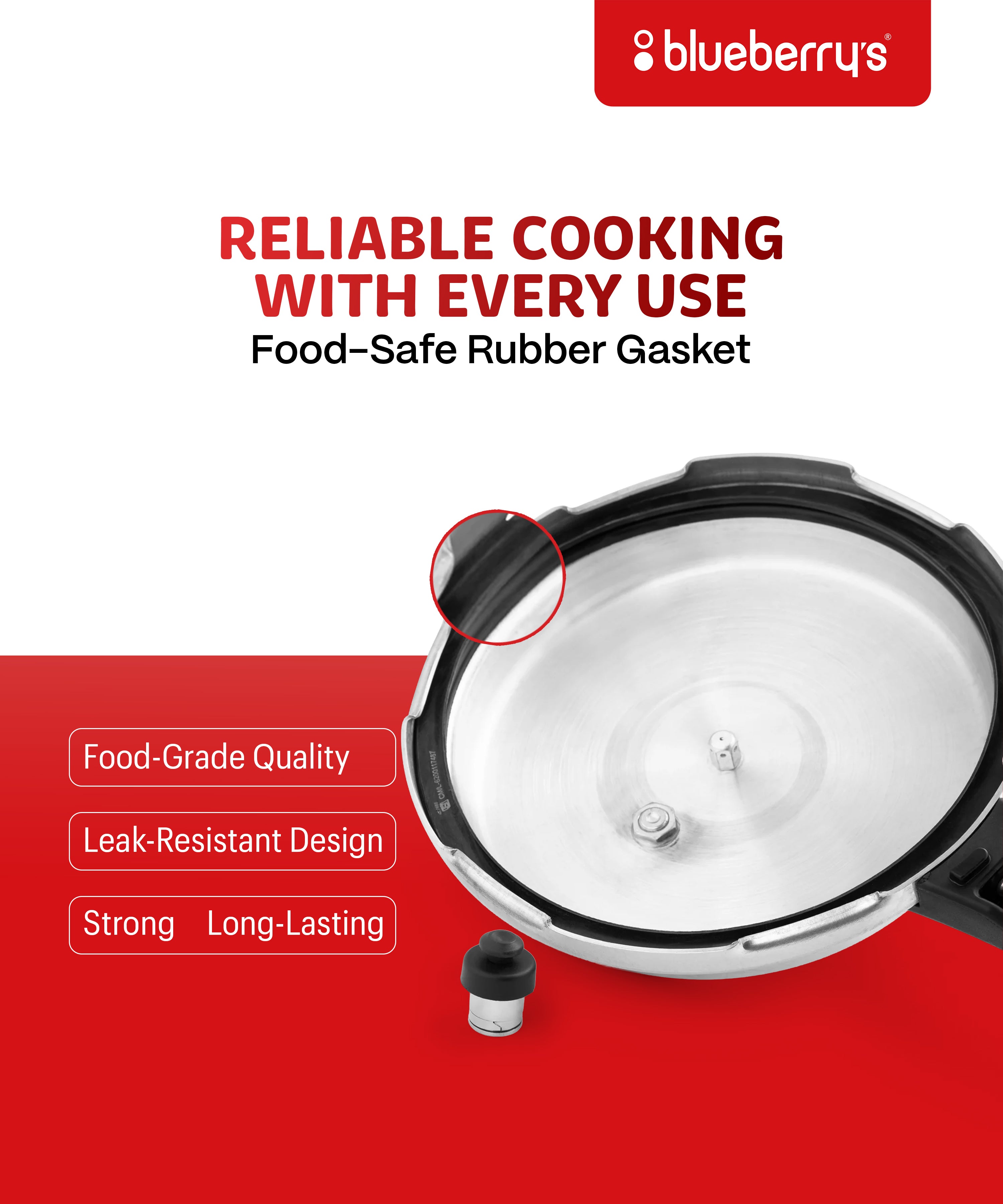 Blueberrys Aluminium Pressure Cooker 12L BPC12 (NON-IB)