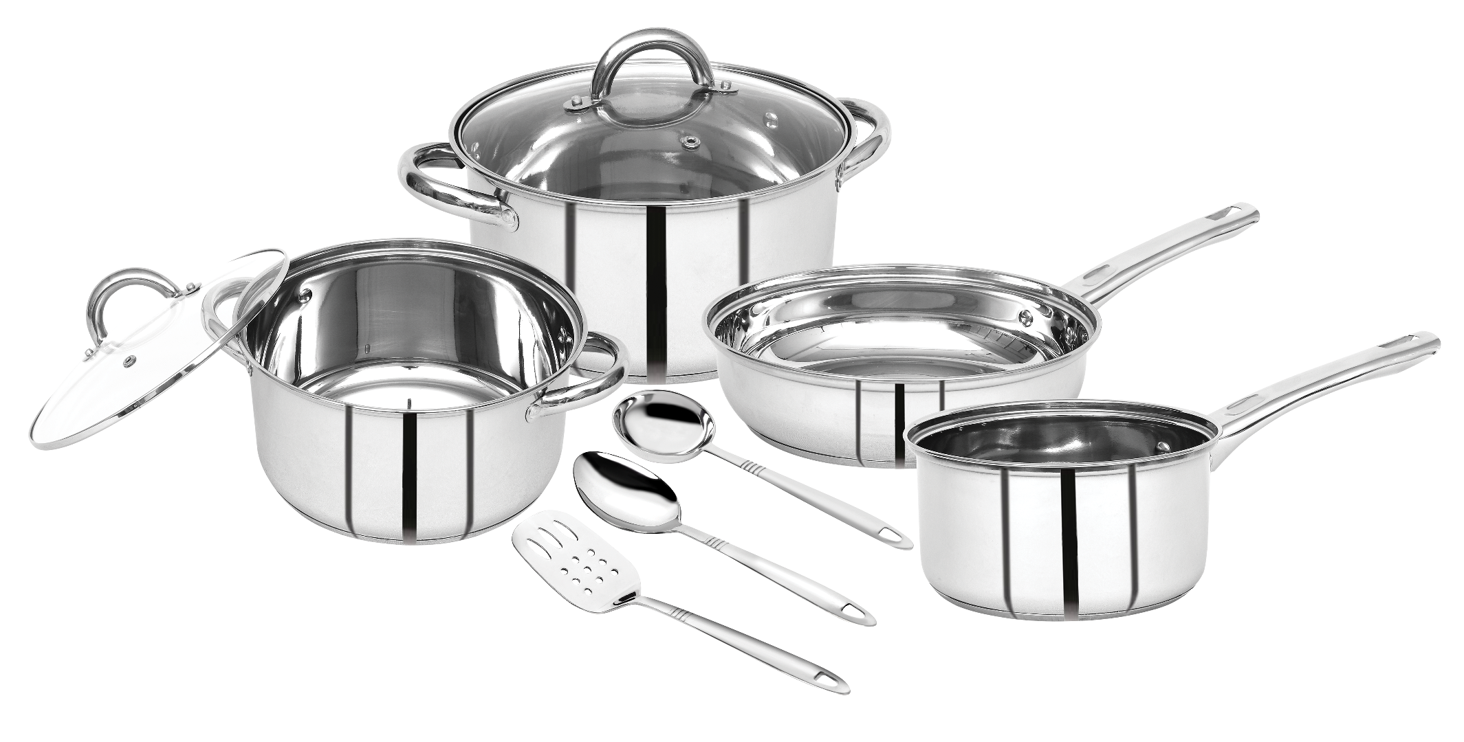 Blueberrys Stainless Steel Cookware Set 9 Pcs BB4174 Coral Luxe