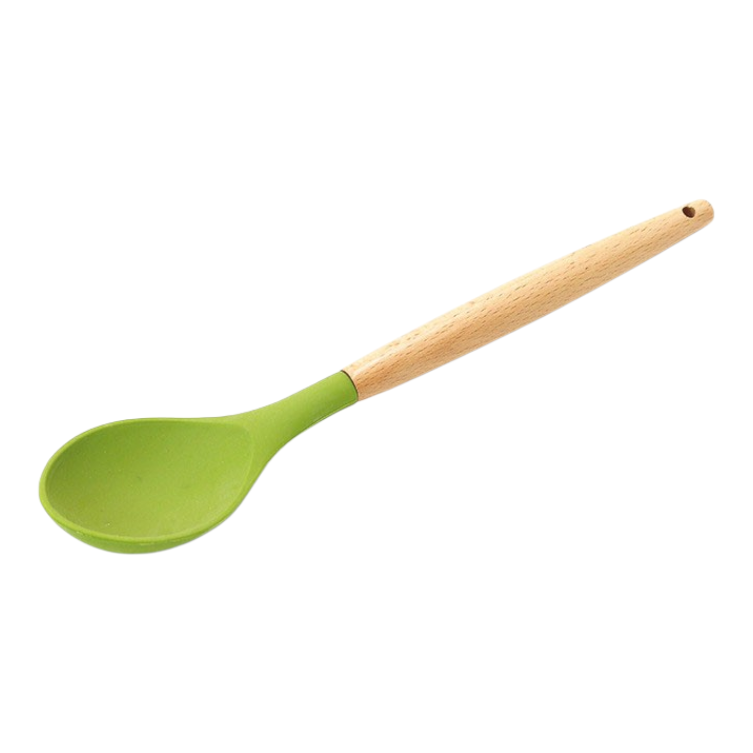 Silicone Serving Spoon with Wooden Handle