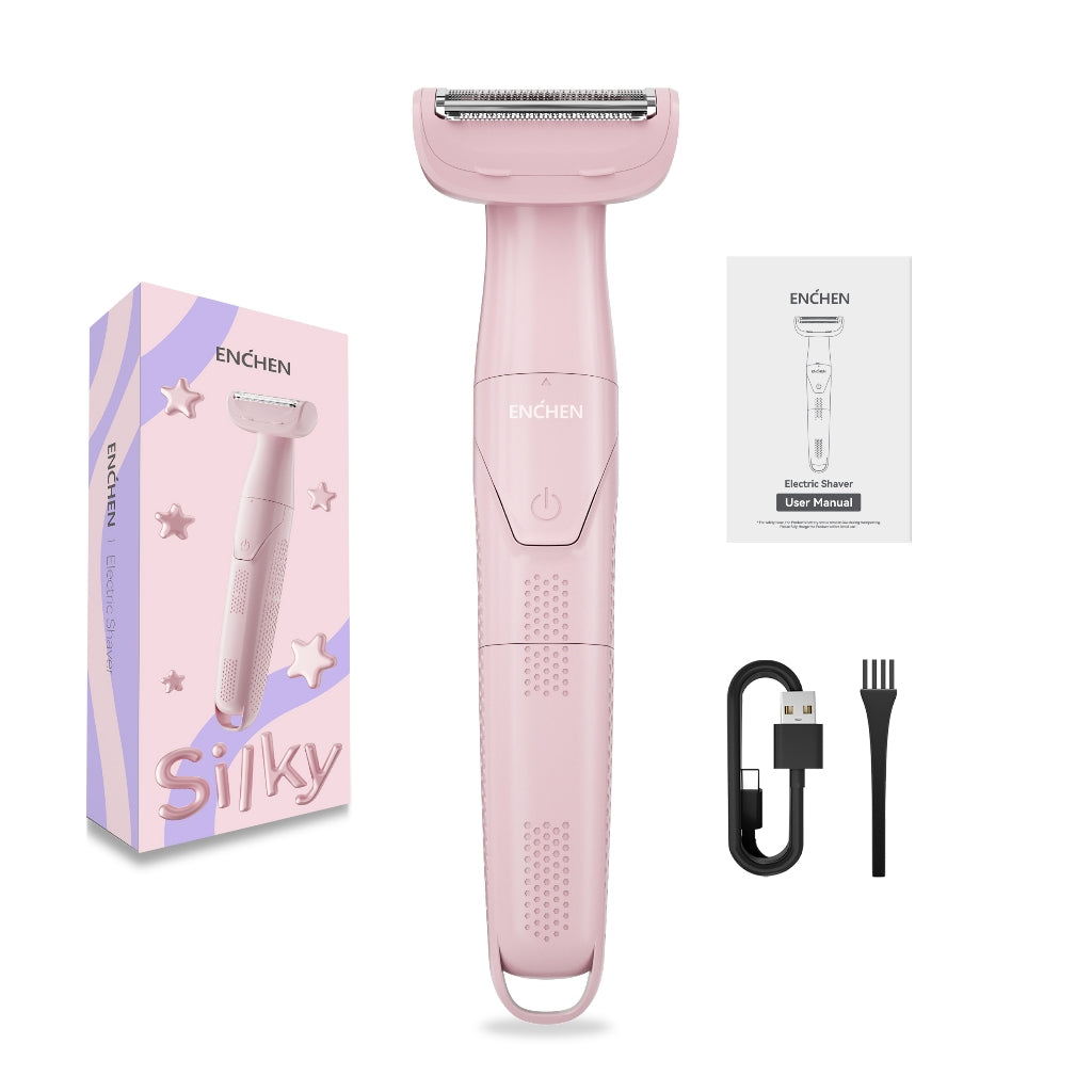 Enchen 3-in-1 Stainless-Steel Lady Shaver – Wet & Dry Electric Body Trimmer, USB Type-C Rechargeable - A2