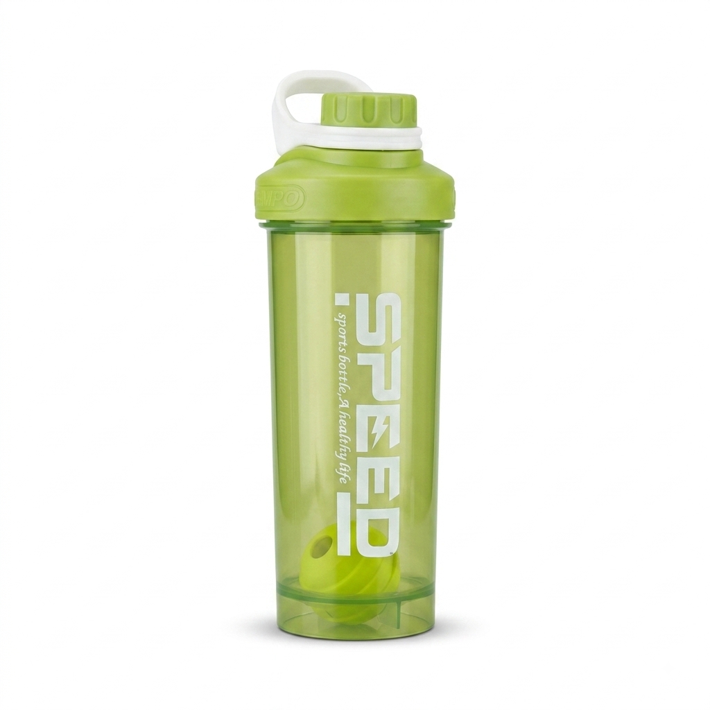SPEED Sports Shaker Bottle 800ml BPA-Free Leakproof with Shaker Ball - 2511 Green
