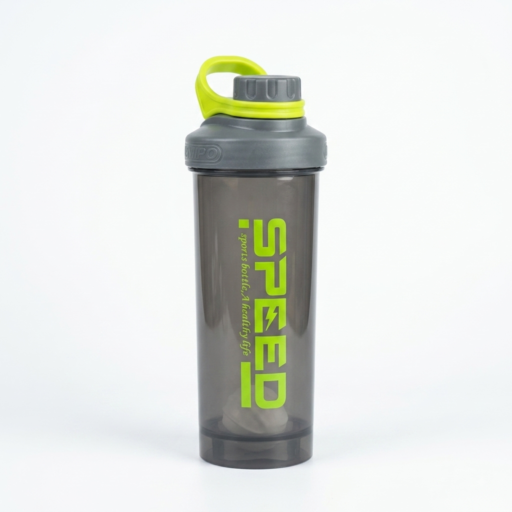 SPEED Sports Shaker Bottle 800ml BPA-Free Leakproof with Shaker Ball - 2511 Grey