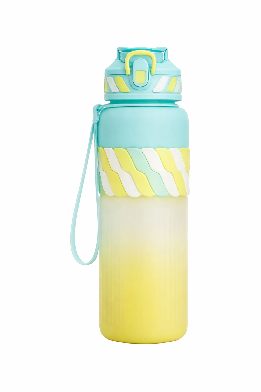 Sporty Gradient Water Bottle with Silicone Grip -A445